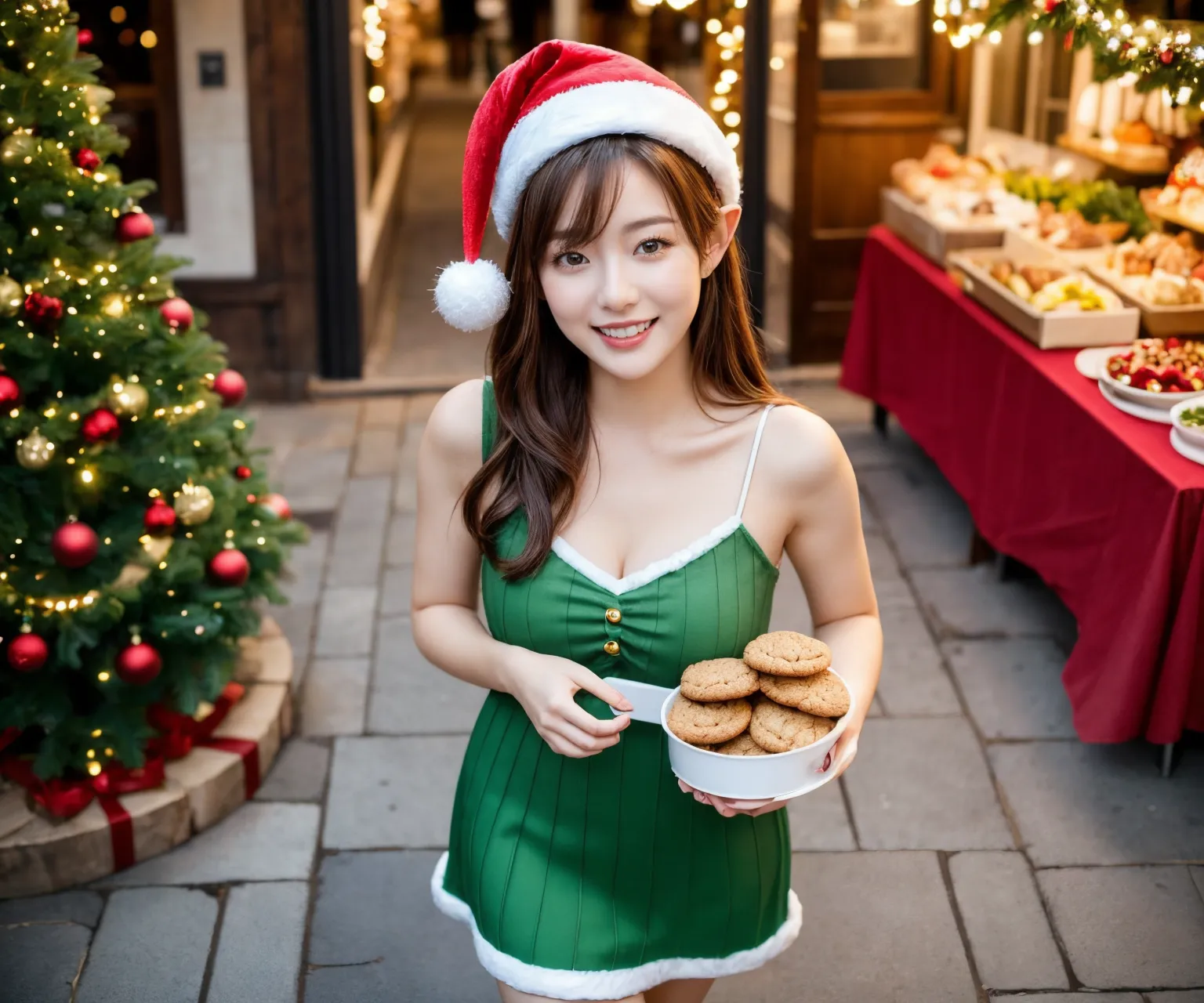 セクシーボディで聖夜を祝う？！エッチな女の子たちのグラビア風AI画像456枚！(6ページ目) 29번째 이미지입니다.