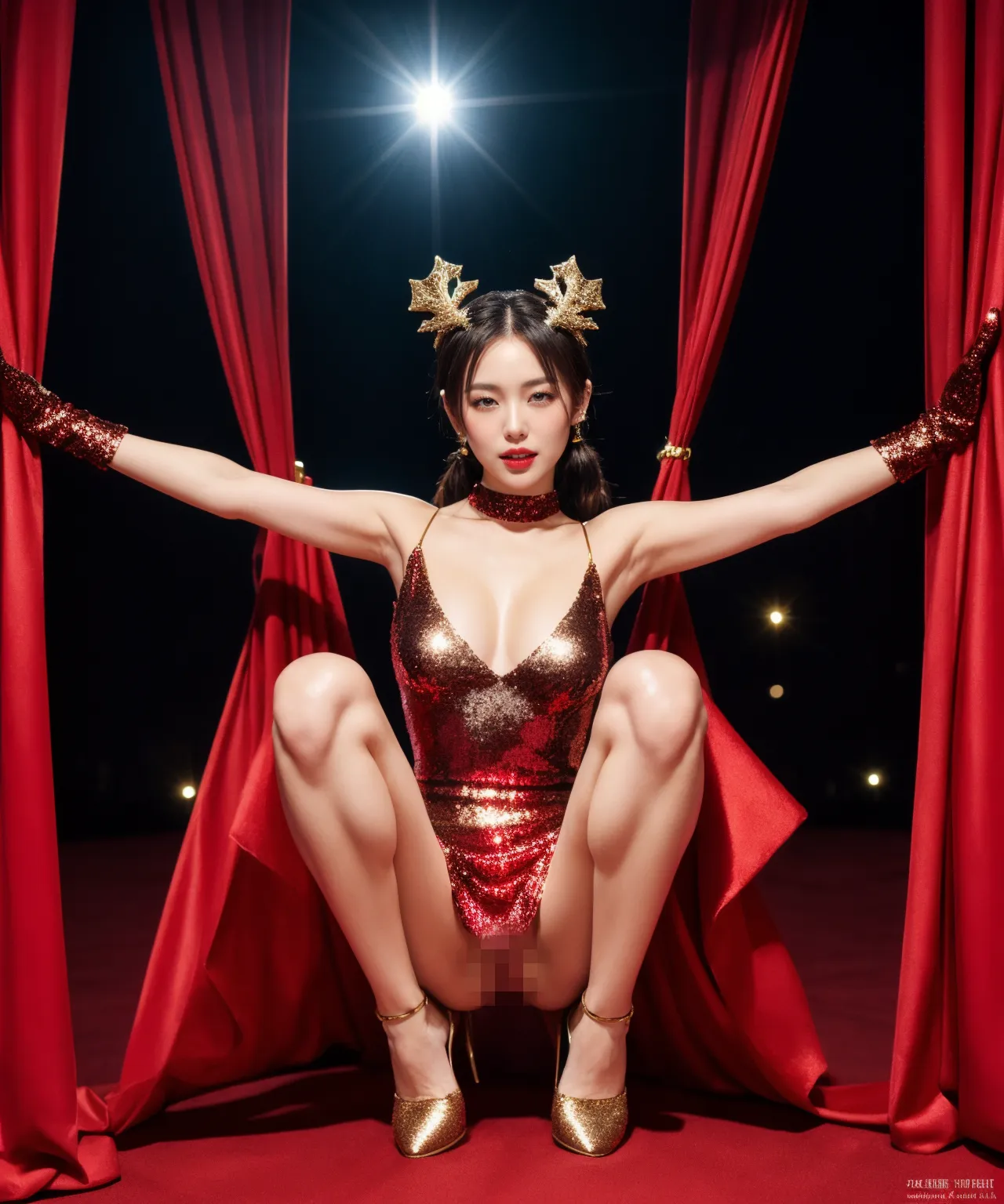 セクシーボディで聖夜を祝う？！エッチな女の子たちのグラビア風AI画像456枚！(8ページ目) 21번째 이미지입니다.