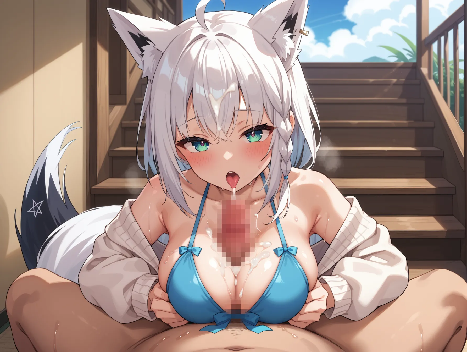 ホロライブ所属のキツネぶいちゅーばーなフブキングのエッチなAI画像375枚！(8ページ目)の26枚目の画像です。