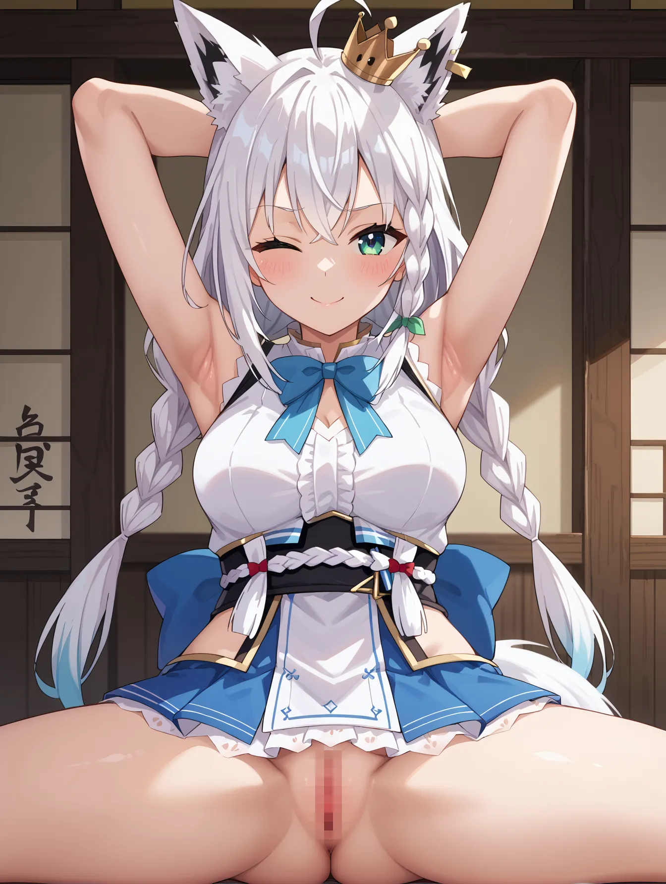 ホロライブ所属のキツネぶいちゅーばーなフブキングのエッチなAI画像375枚！(8ページ目)の35枚目の画像です。