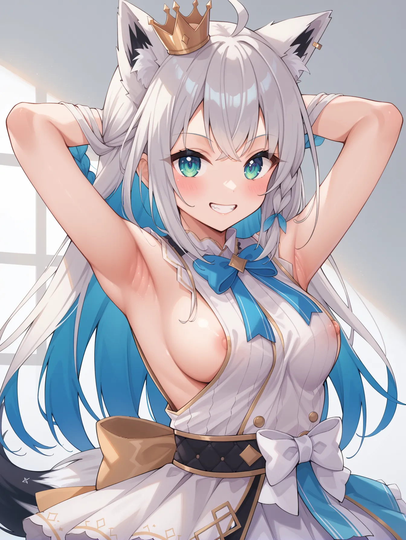 ホロライブ所属のキツネぶいちゅーばーなフブキングのエッチなAI画像375枚！(10ページ目)の9枚目の画像です。