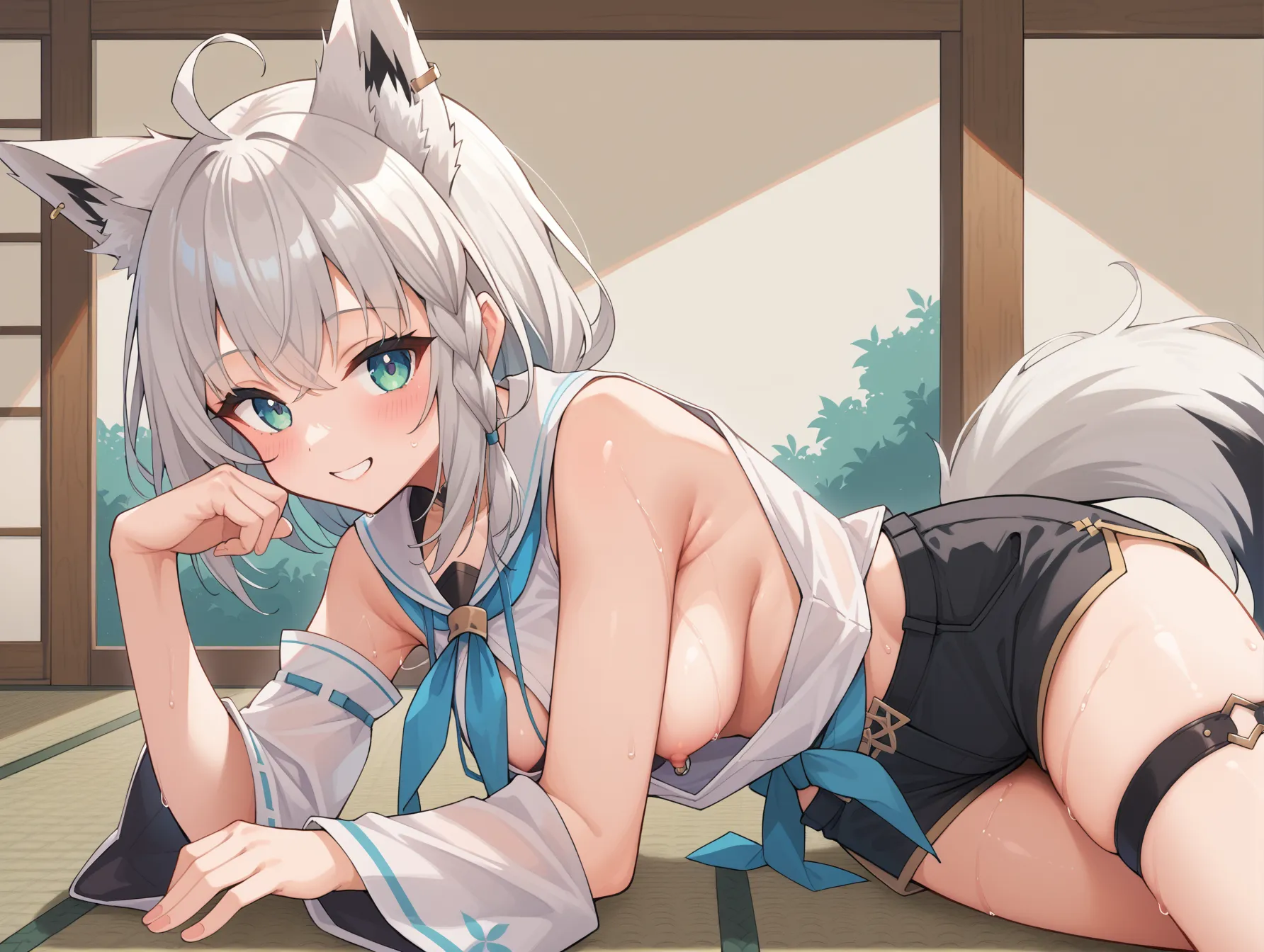 ホロライブ所属のキツネぶいちゅーばーなフブキングのエッチなAI画像375枚！(5ページ目)の7枚目の画像です。