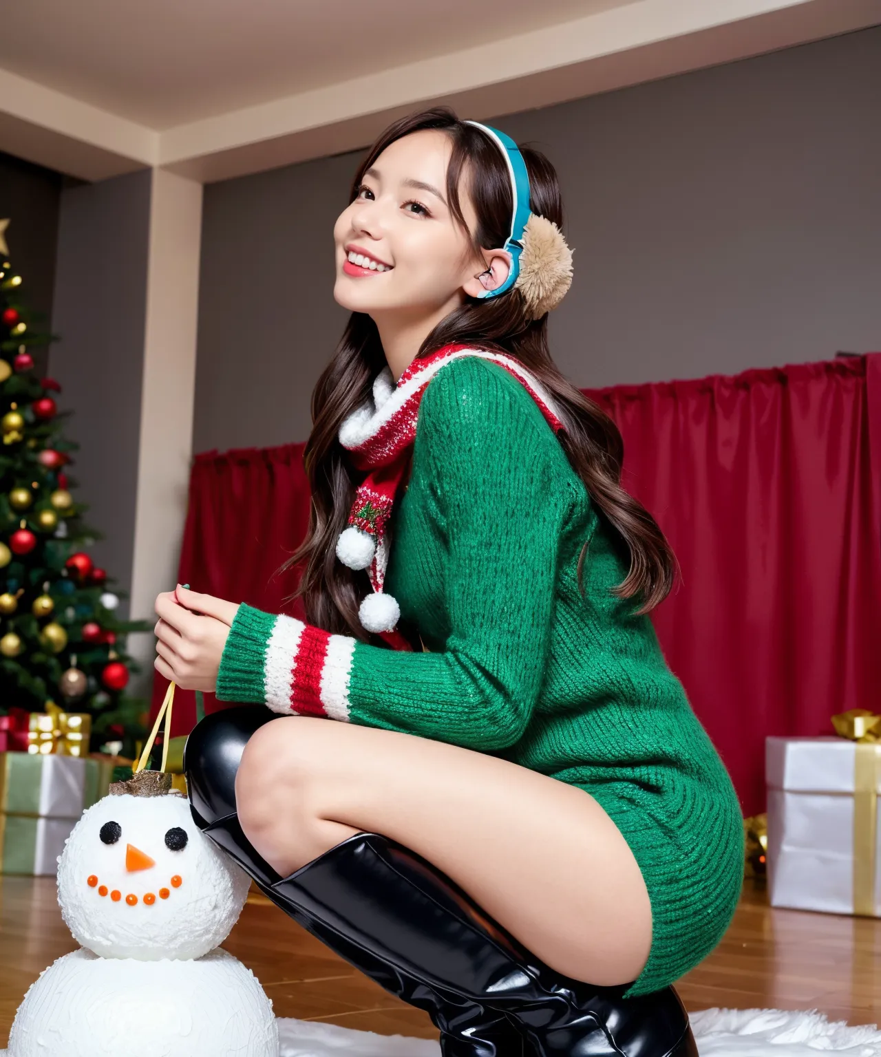 キュートボディで聖夜を祝う？！童顔貧乳美女たちのエッチなクリパAI画像393枚！(9ページ目) 32張圖片