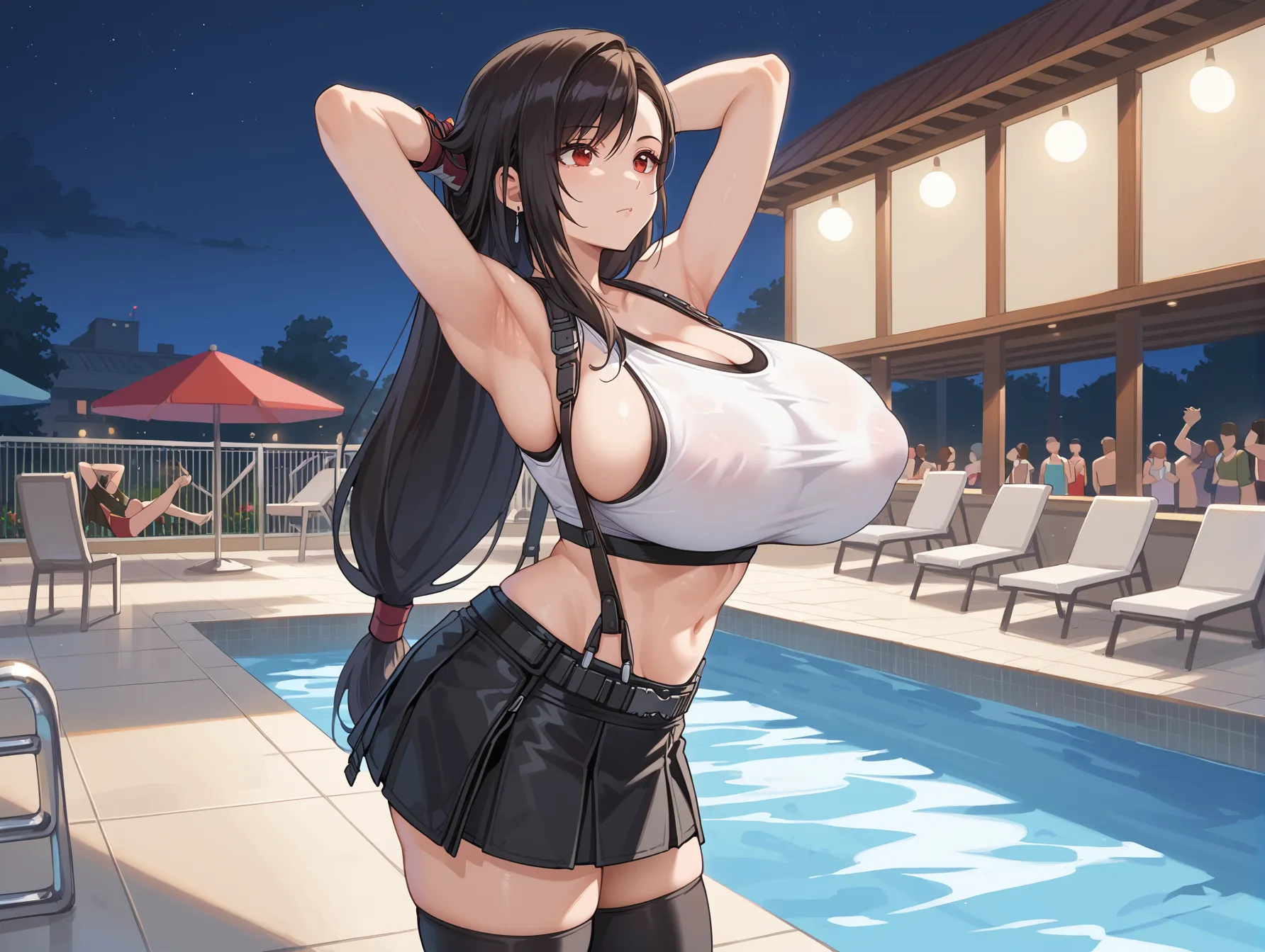 FinalFantasyVIIに登場するセクシーな身体に巨乳で大人気なティファのAI画像400枚！(2ページ目) 2枚目の画像です。