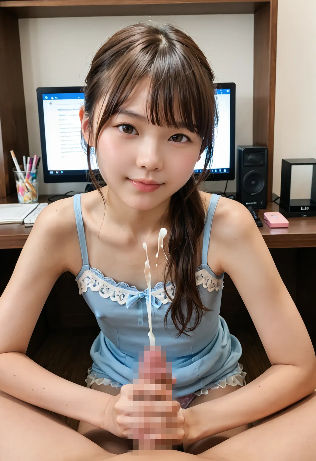 童顔貧乳女子とヤリまくり？！新しいリアル系モデルでエッチなAI画像422枚！(4ページ目)の14枚目の画像です。