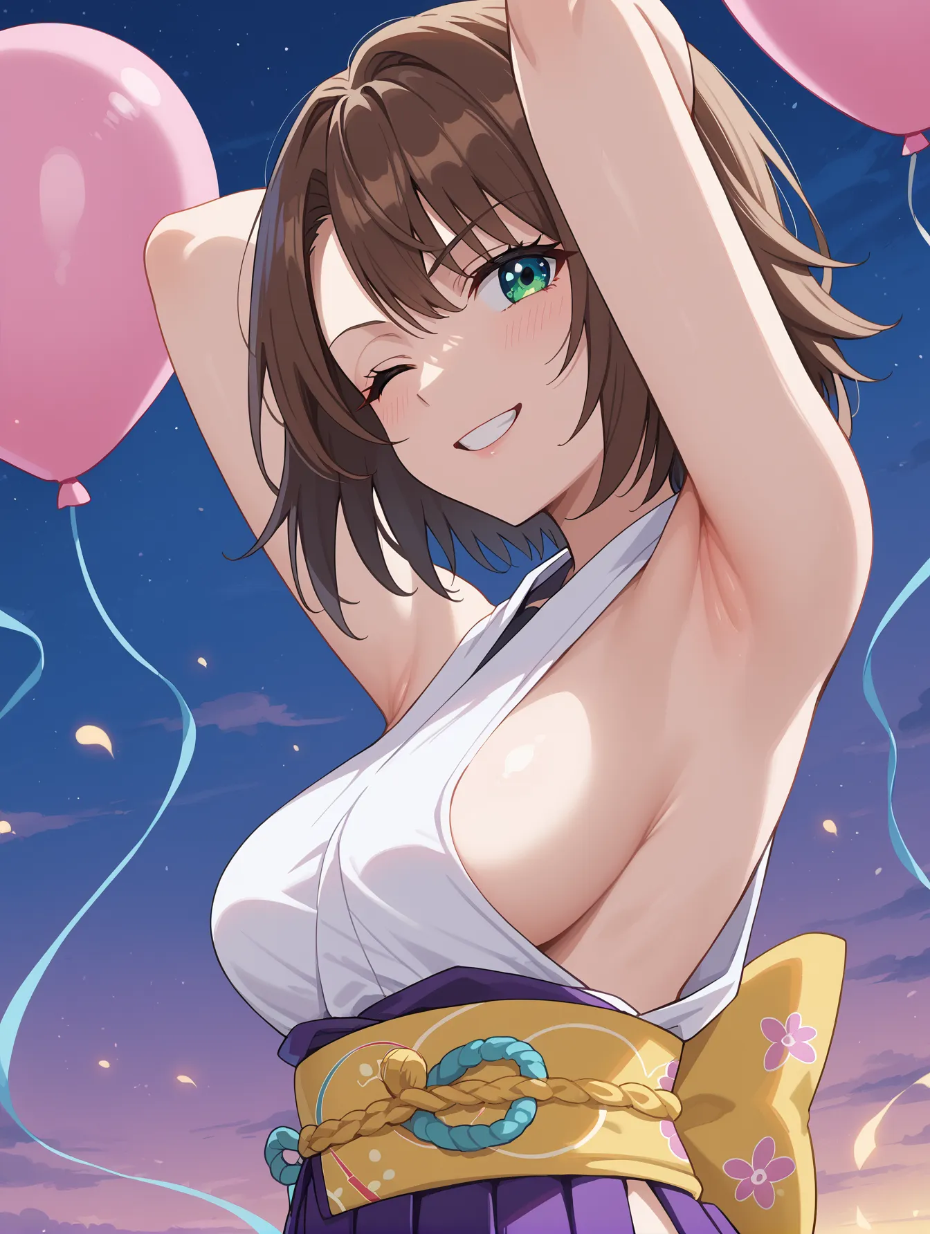 FinalFantasyXに登場する和装とセクシーな身体が似合うユウナのAI画像400枚！(6ページ目)の6枚目の画像です。