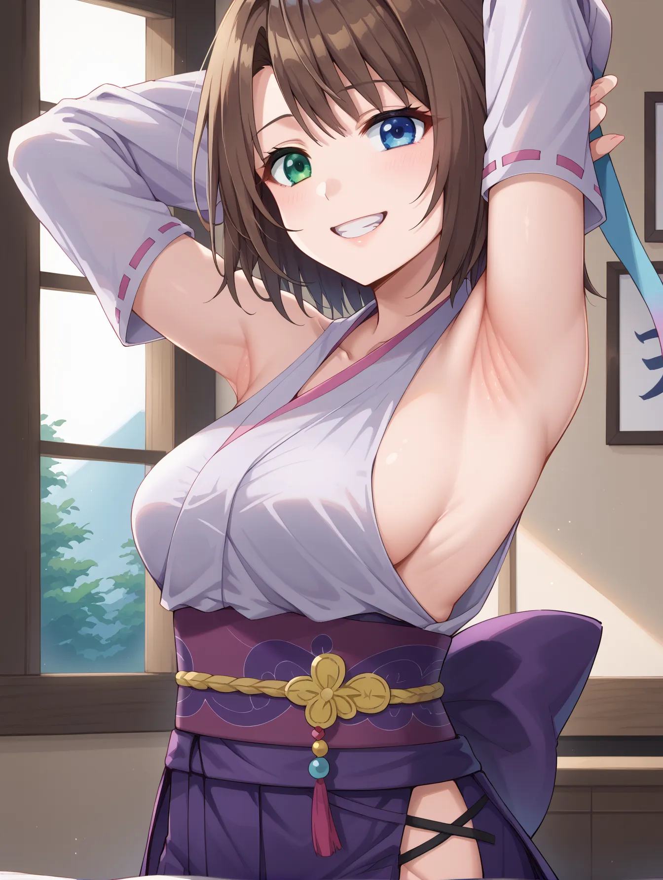 FinalFantasyXに登場する和装とセクシーな身体が似合うユウナのAI画像400枚！(8ページ目)の4枚目の画像です。