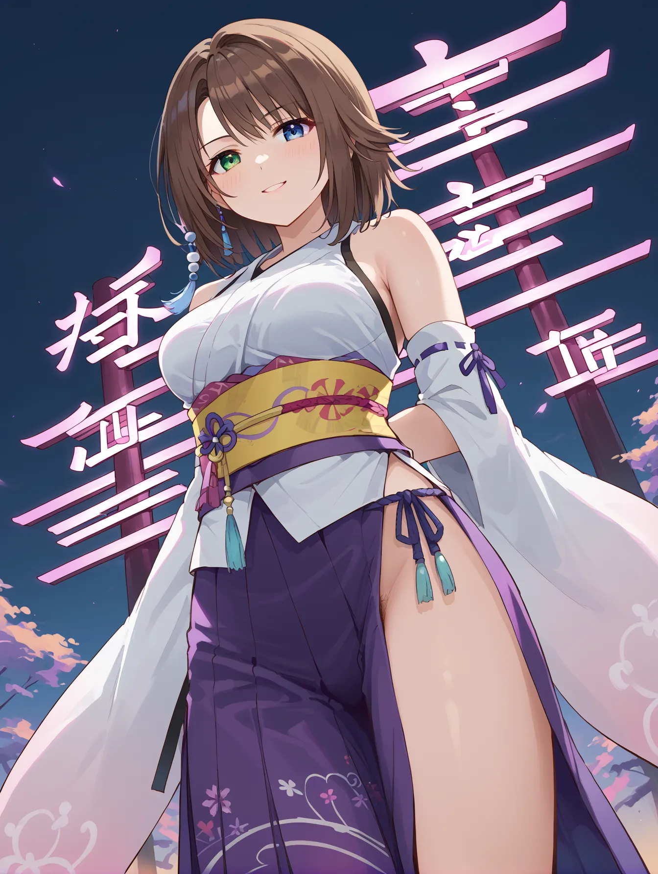 FinalFantasyXに登場する和装とセクシーな身体が似合うユウナのAI画像400枚！の35枚目の画像です。