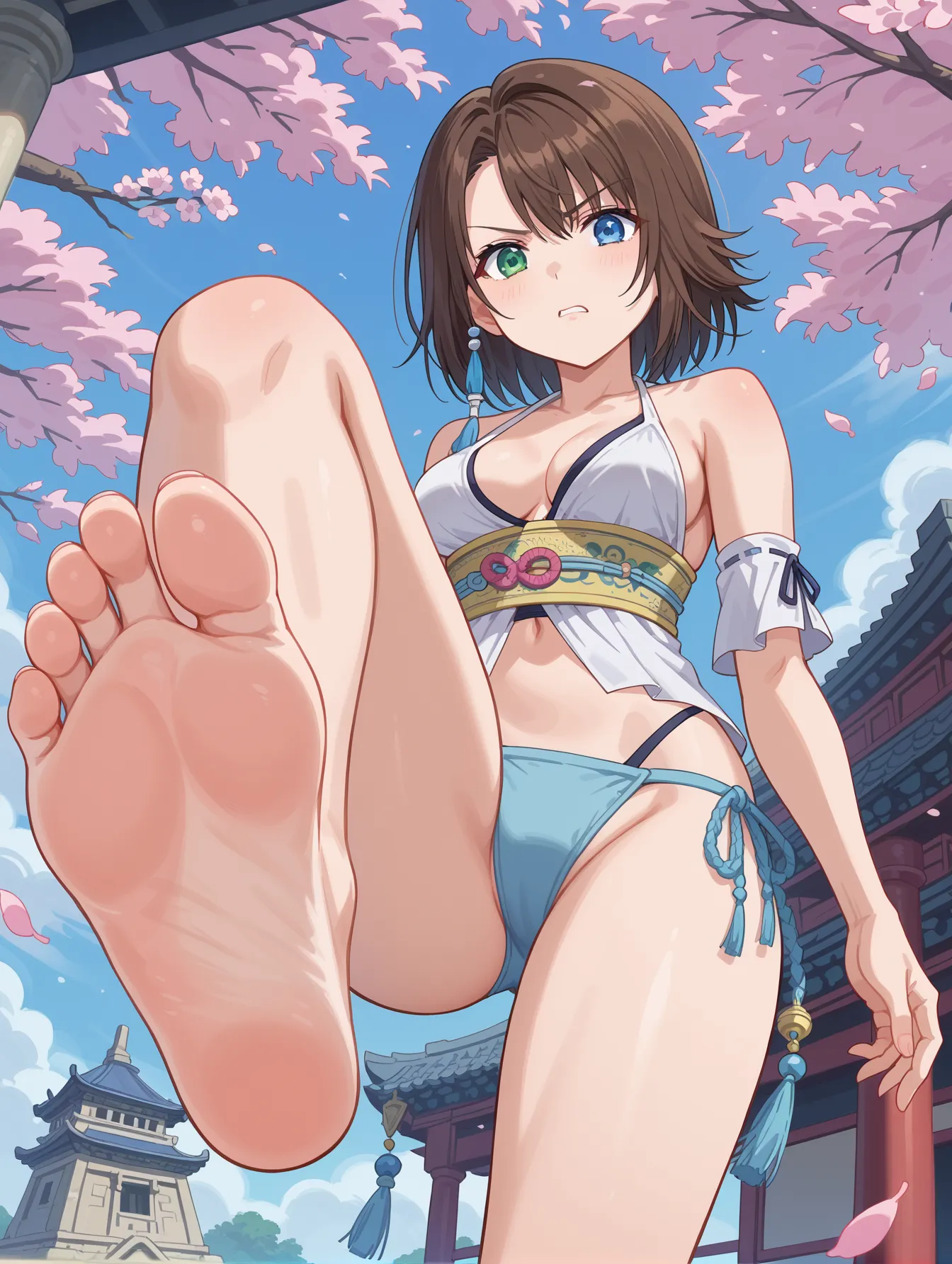 FinalFantasyXに登場する和装とセクシーな身体が似合うユウナのAI画像400枚！(2ページ目)の29枚目の画像です。