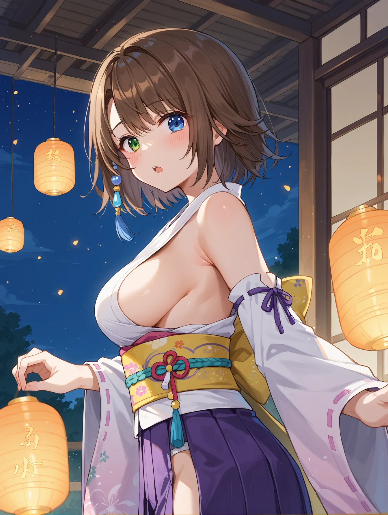 FinalFantasyXに登場する和装とセクシーな身体が似合うユウナのAI画像400枚！の10枚目の画像です。