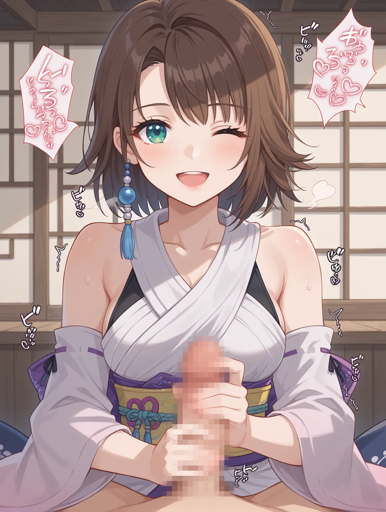FinalFantasyXに登場する和装とセクシーな身体が似合うユウナのAI画像400枚！(3ページ目)の39枚目の画像です。