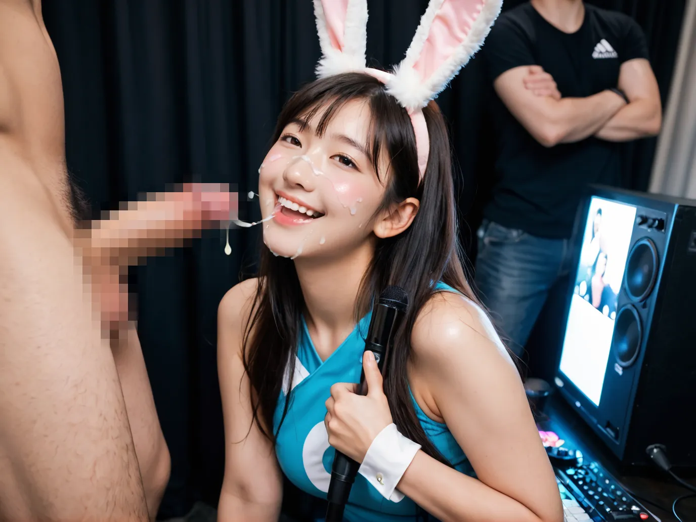 美女達が所かまわずペニスを咥えまくり？！精液をぶっかけられた顔もエッチなAI画像360枚！(4ページ目) 10枚目の画像です。