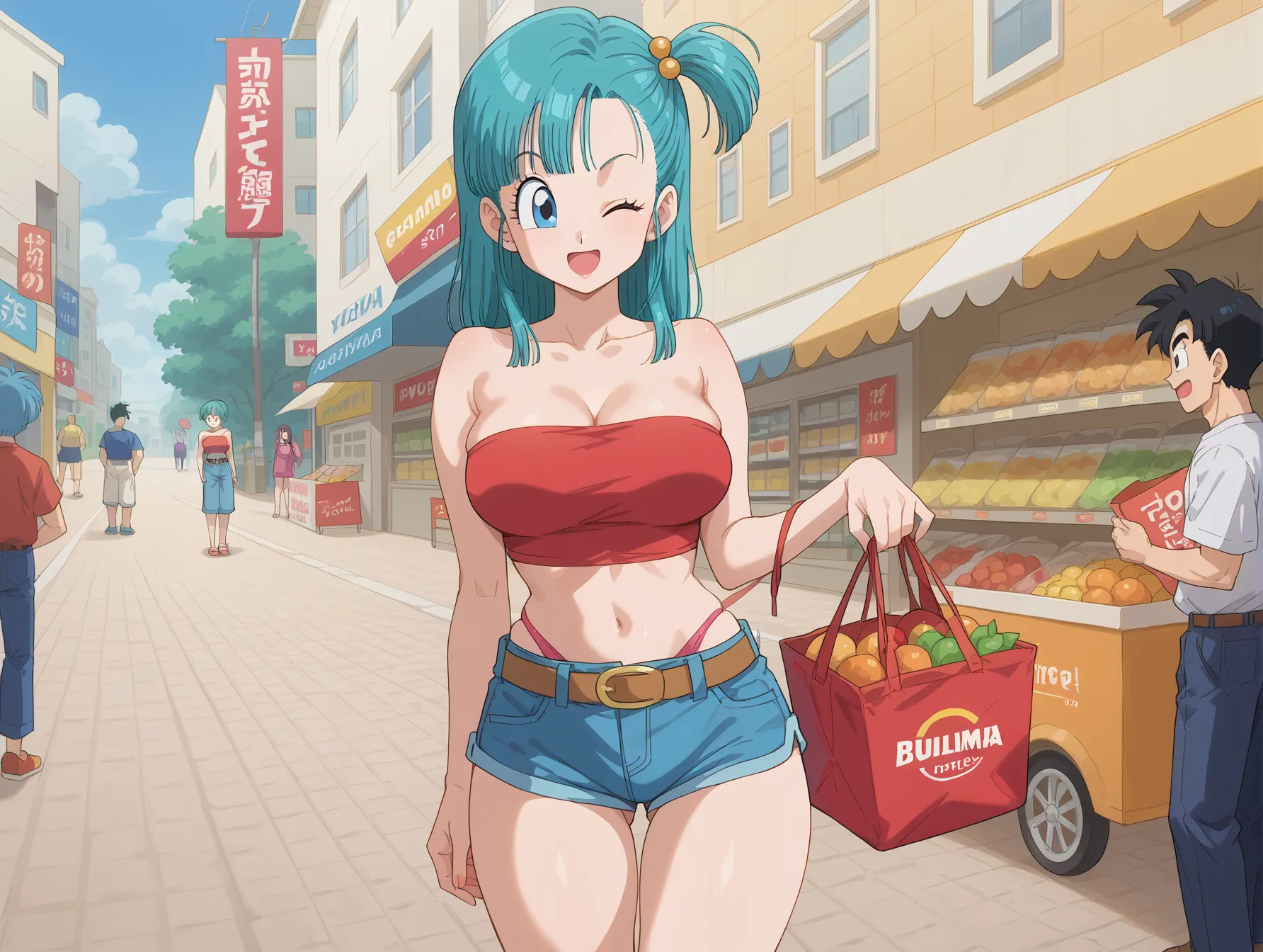 ドラゴンボールに登場するメインヒロインでお色気担当なブルマちゃんのAI画像400枚！(8ページ目) 27번째 이미지입니다.