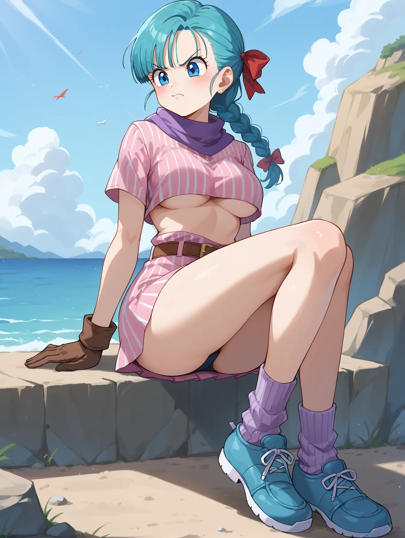 ドラゴンボールに登場するメインヒロインでお色気担当なブルマちゃんのAI画像400枚！(8ページ目) 38번째 이미지입니다.