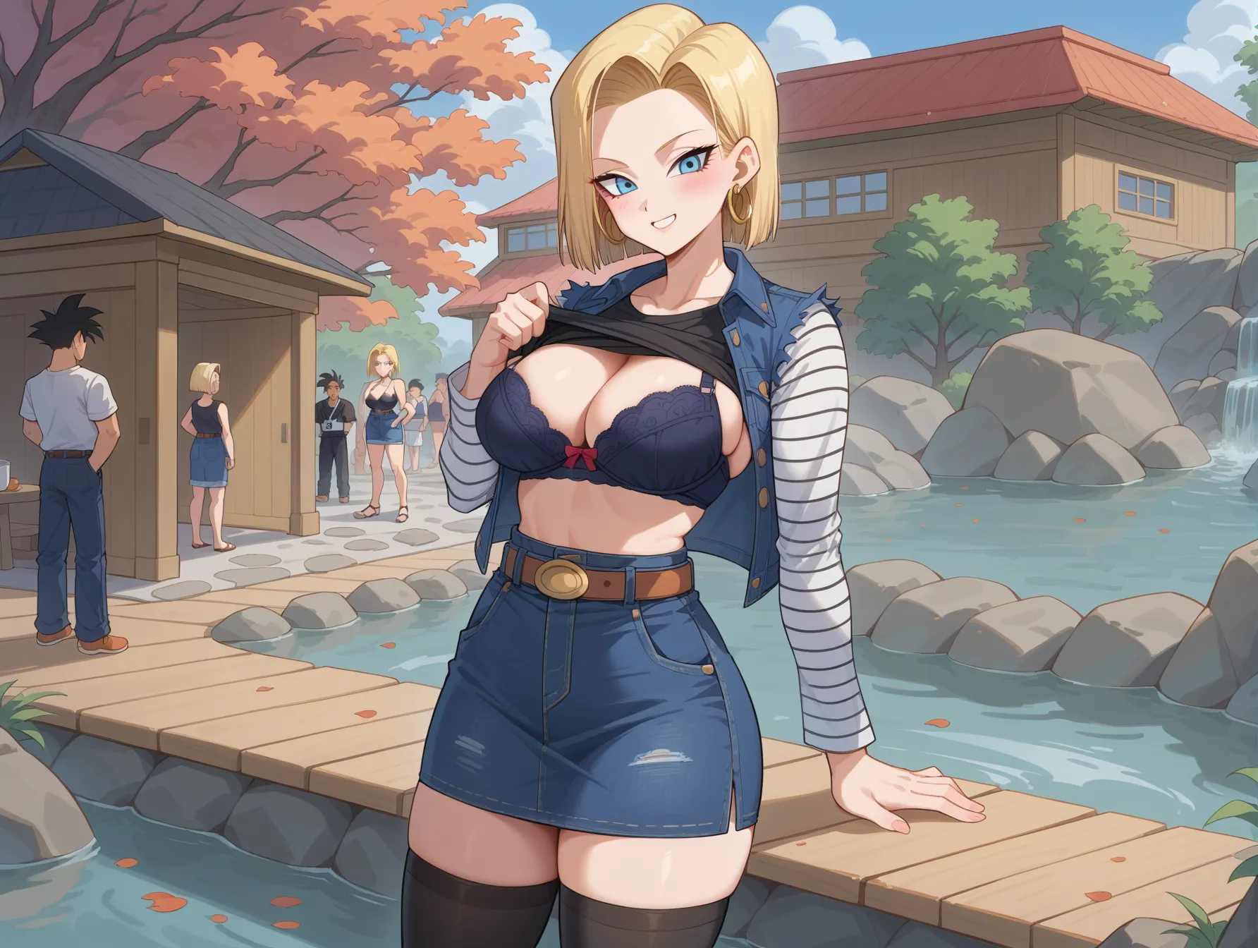 ドラゴンボールに登場する金髪クール美人な18号ちゃんのAI画像400枚！(7ページ目) 11번째 이미지입니다.