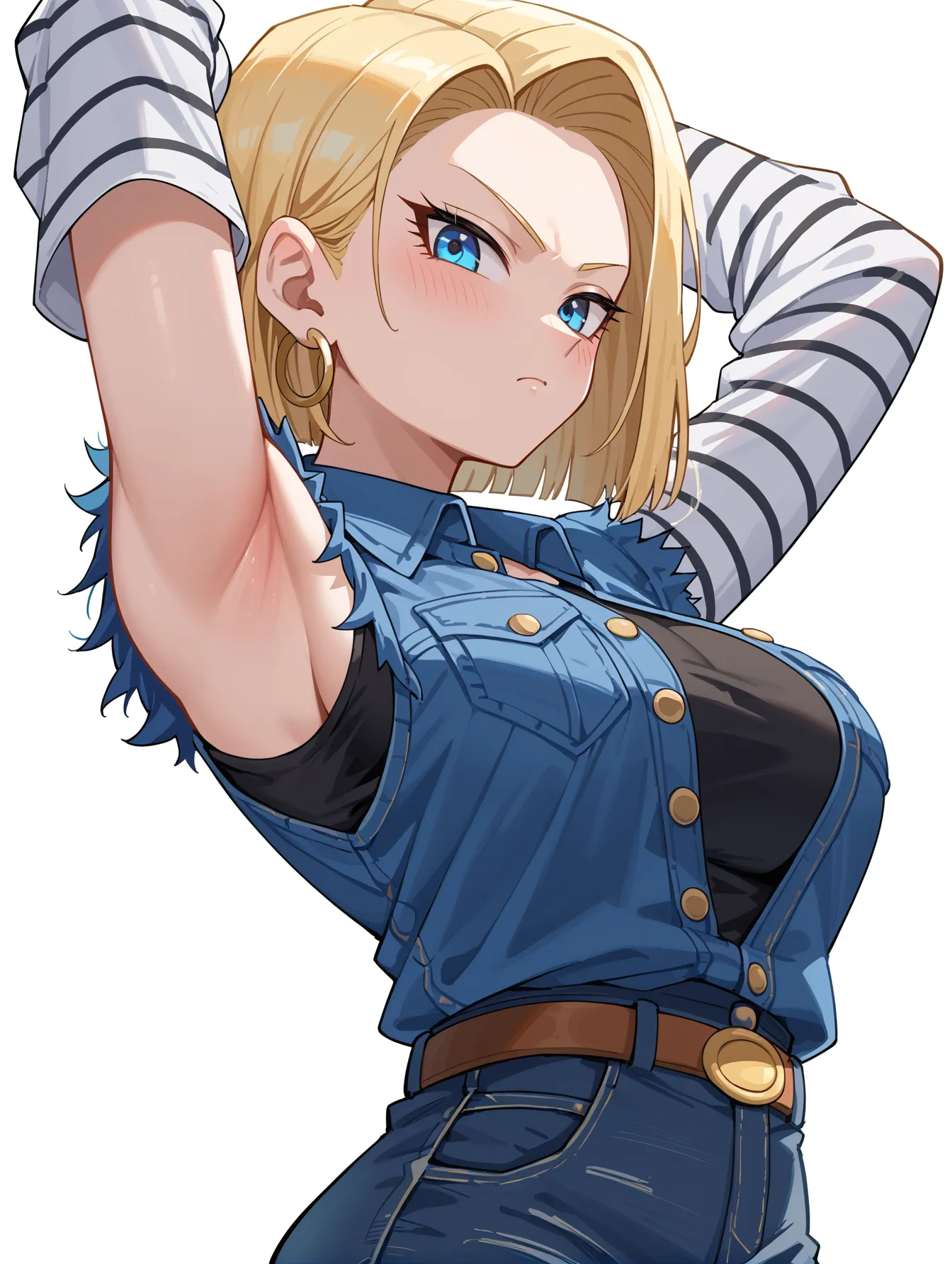 ドラゴンボールに登場する金髪クール美人な18号ちゃんのAI画像400枚！(8ページ目) 27번째 이미지입니다.