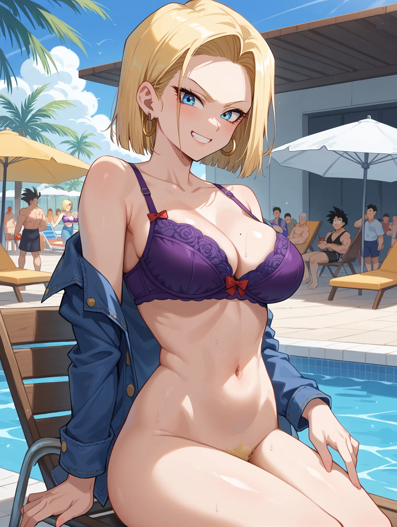 ドラゴンボールに登場する金髪クール美人な18号ちゃんのAI画像400枚！(9ページ目) 30번째 이미지입니다.