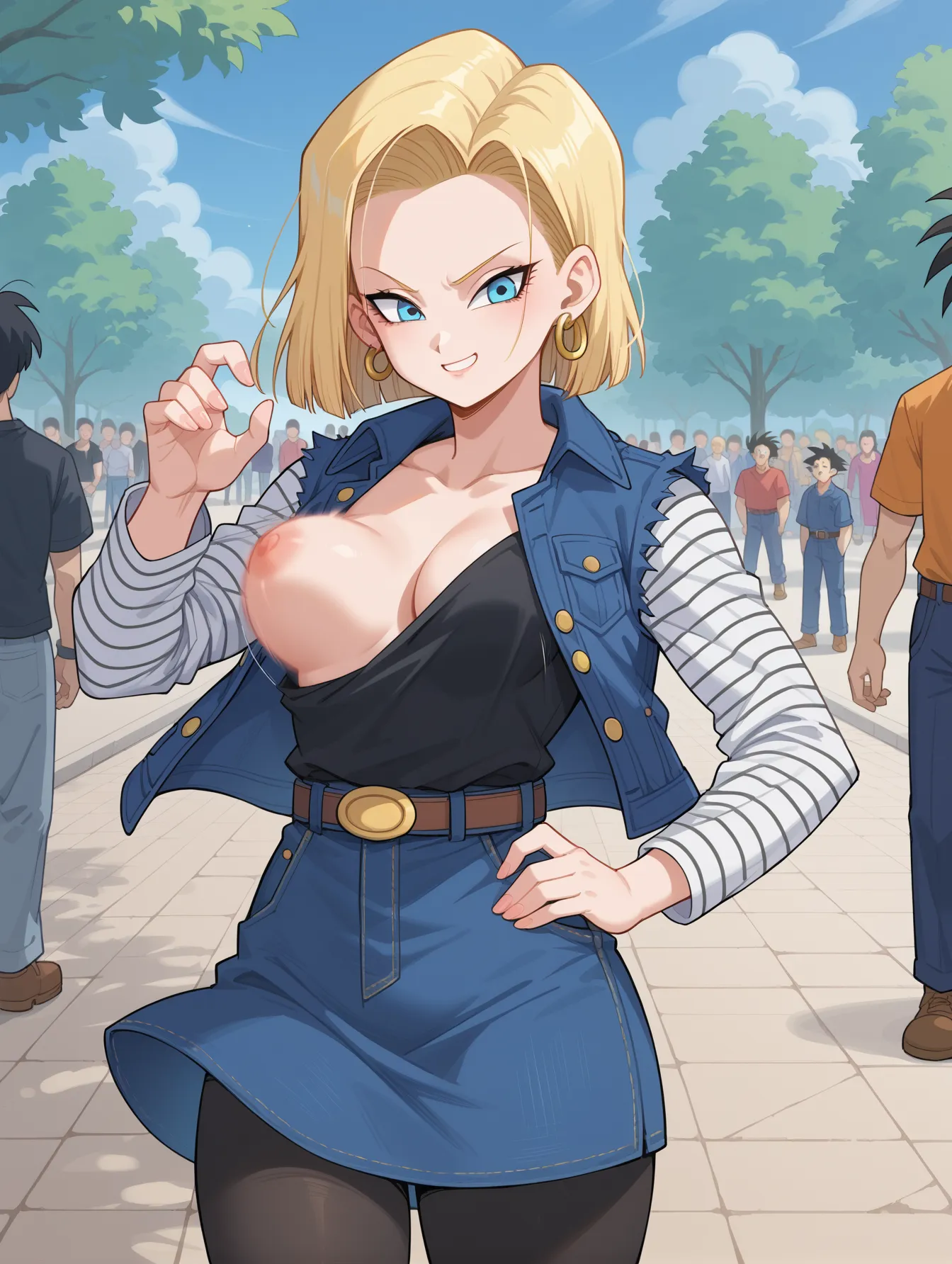 ドラゴンボールに登場する金髪クール美人な18号ちゃんのAI画像400枚！(10ページ目) 27번째 이미지입니다.
