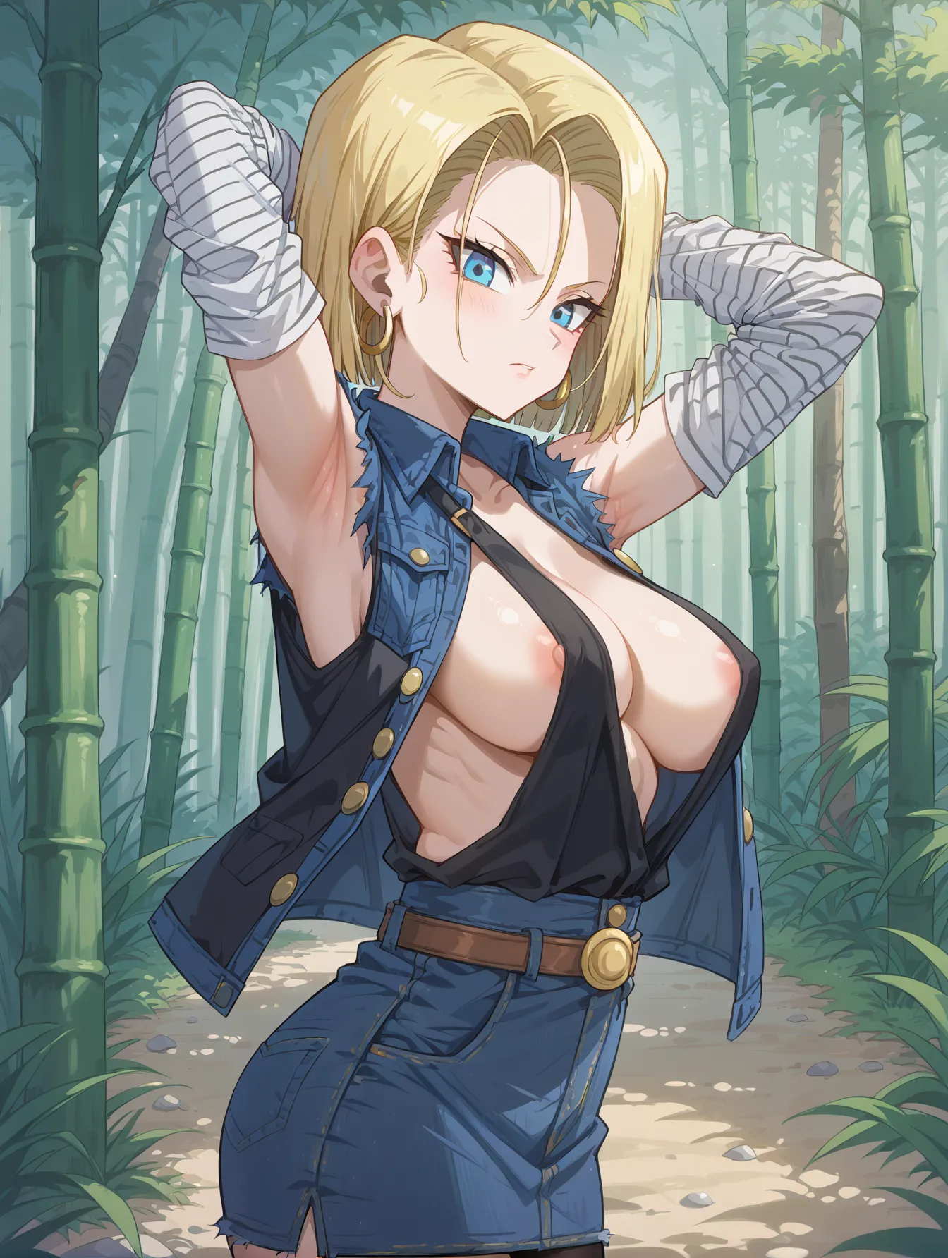 ドラゴンボールに登場する金髪クール美人な18号ちゃんのAI画像400枚！(3ページ目)の5枚目の画像です。