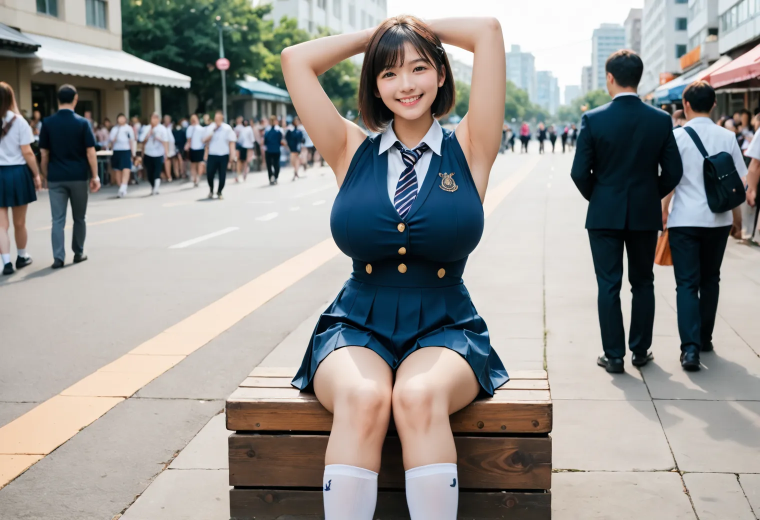 美少女JKたちのエッチな写真集？！エロポーズから変態プレイもAIが描いた画像414枚！の22枚目の画像です。