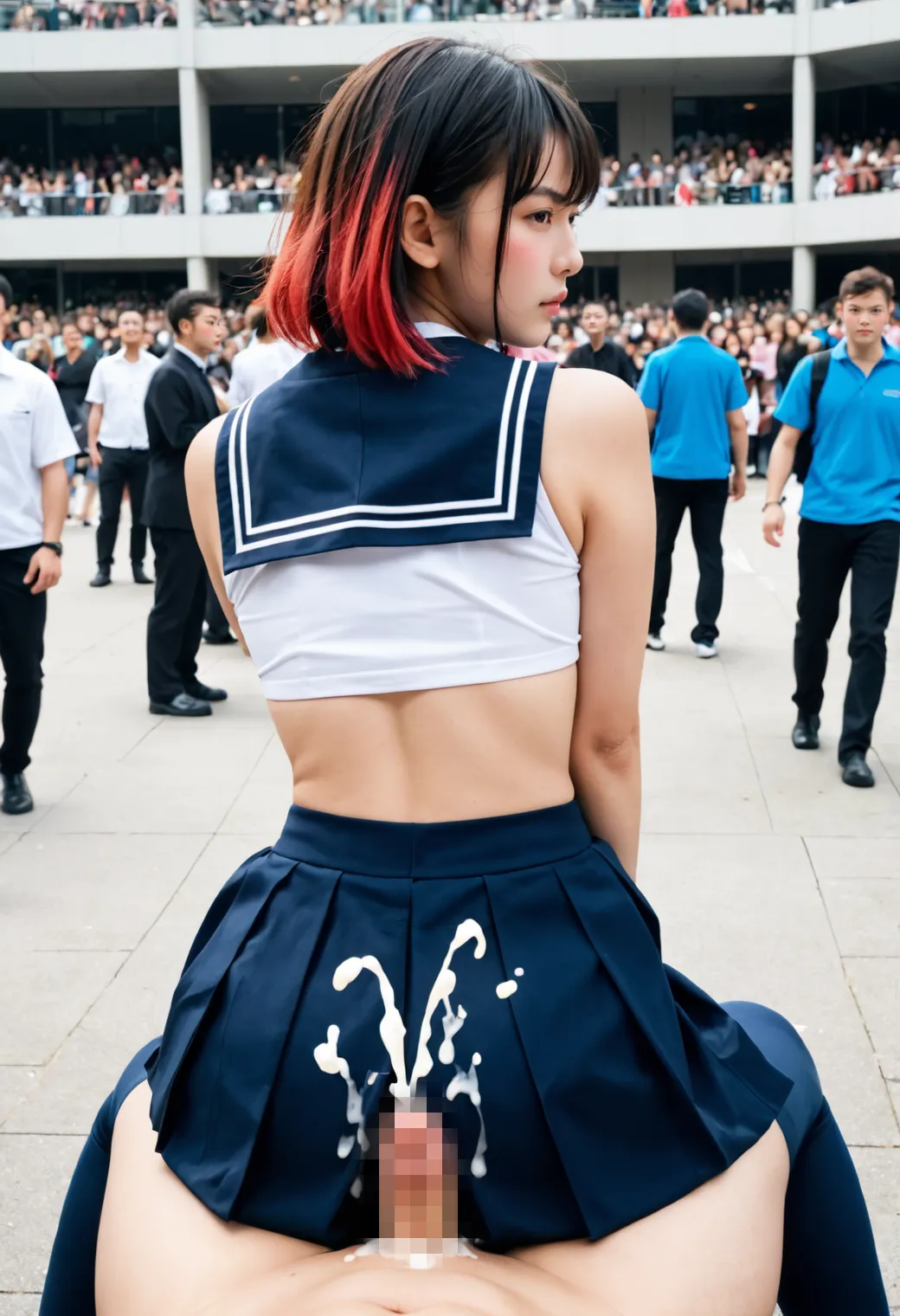 美少女JKたちのエッチな写真集？！エロポーズから変態プレイもAIが描いた画像414枚！の28枚目の画像です。