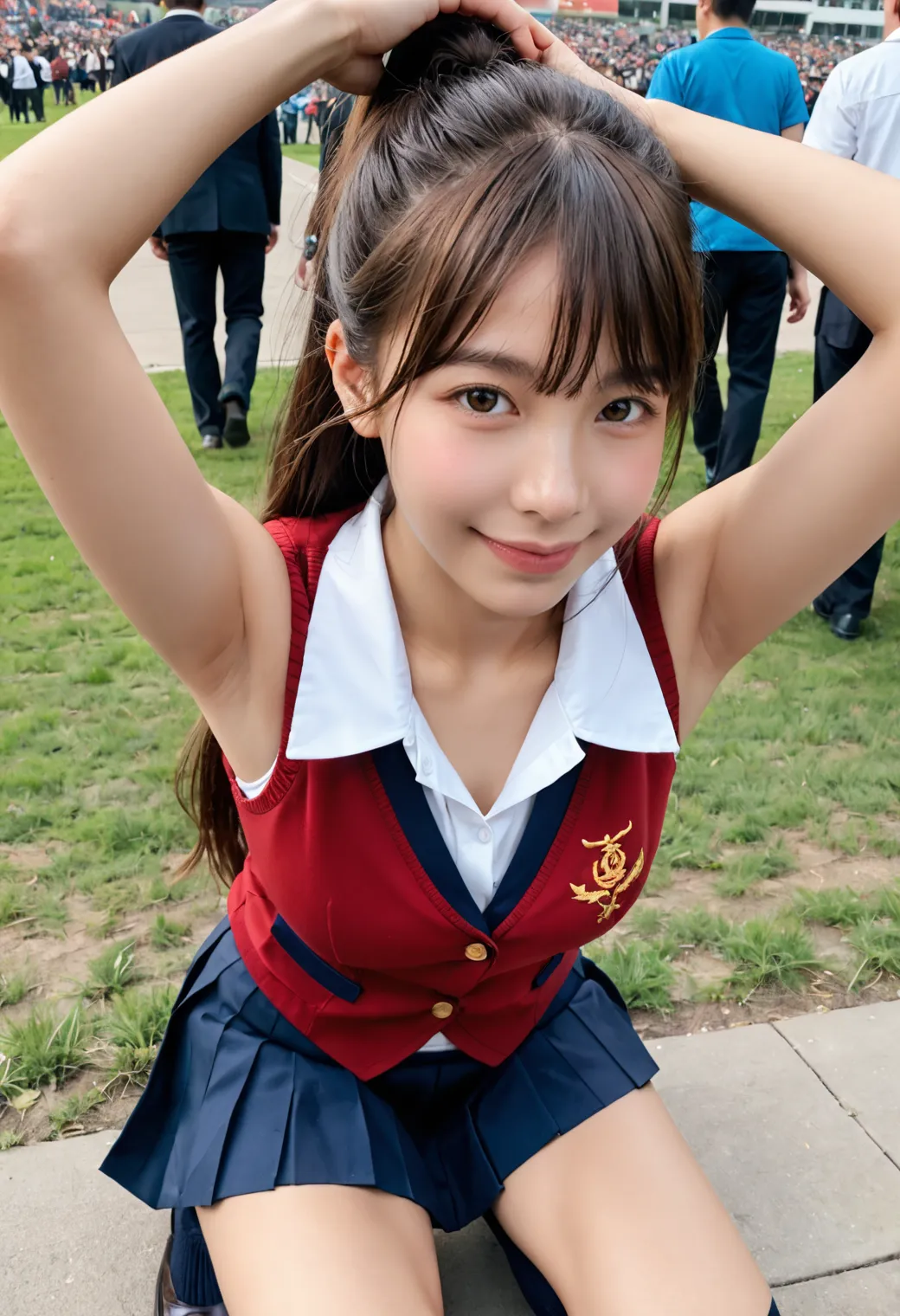 美少女JKたちのエッチな写真集？！エロポーズから変態プレイもAIが描いた画像414枚！の35枚目の画像です。