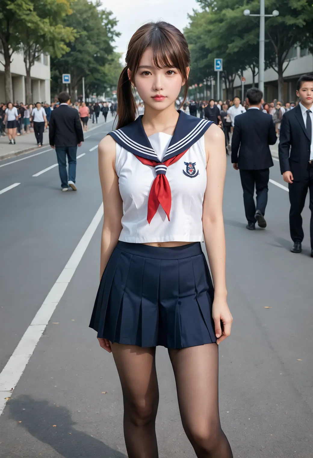 美少女JKたちのエッチな写真集？！エロポーズから変態プレイもAIが描いた画像414枚！の14枚目の画像です。