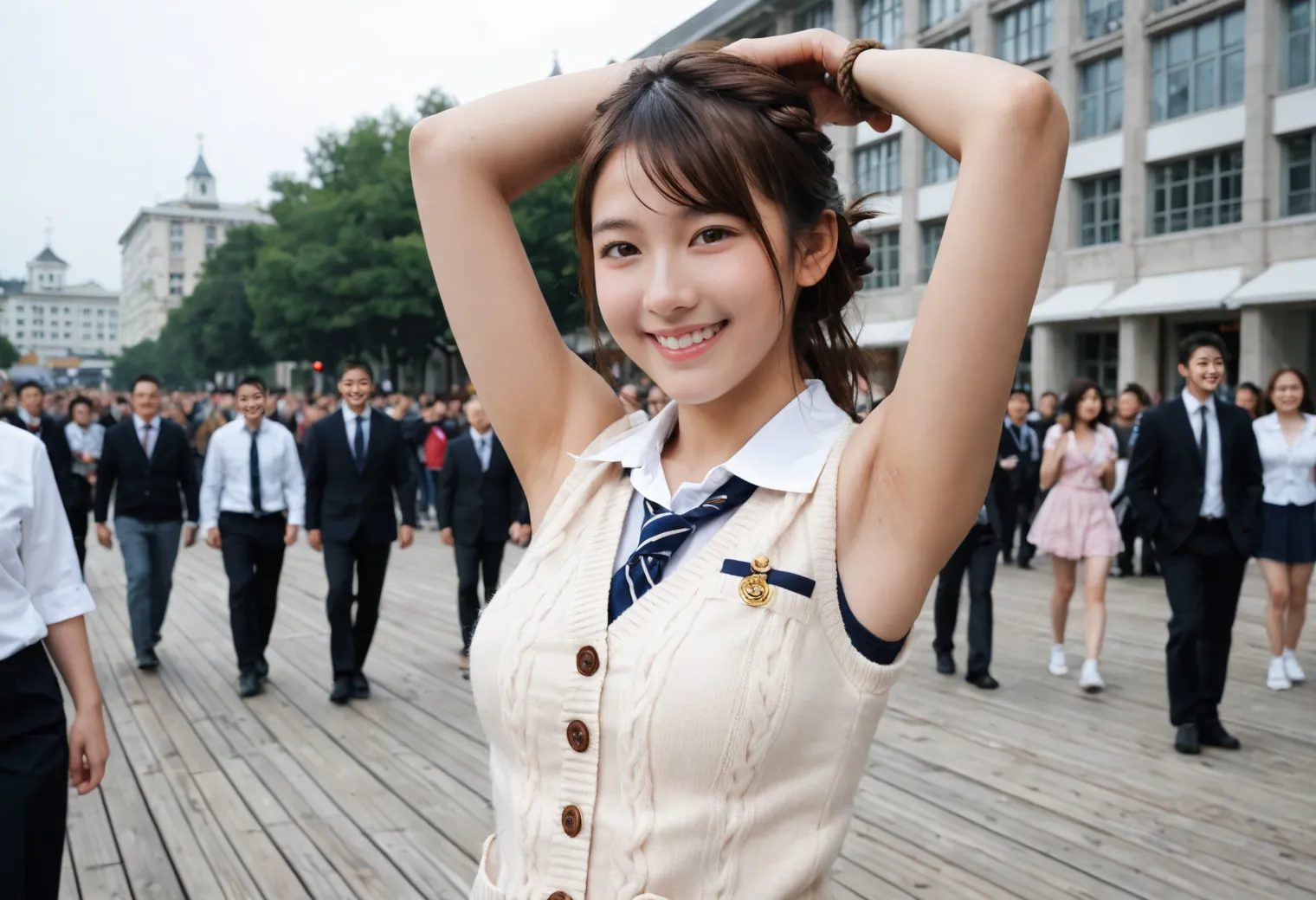 美少女JKたちのエッチな写真集？！エロポーズから変態プレイもAIが描いた画像414枚！(4ページ目)の33枚目の画像です。