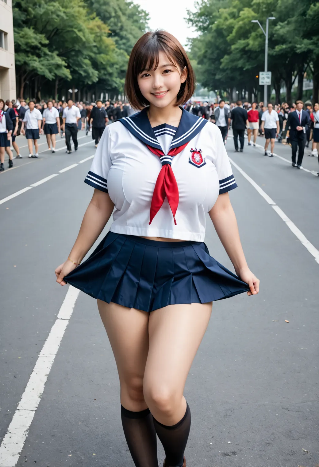 美少女JKたちのエッチな写真集？！エロポーズから変態プレイもAIが描いた画像414枚！の17枚目の画像です。