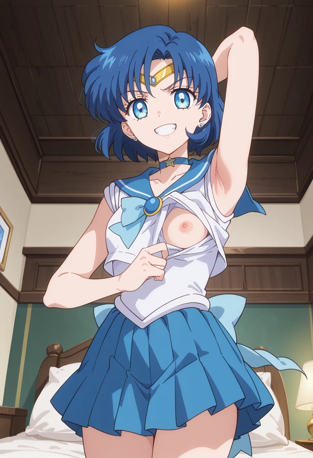 「愛と知性のセーラー服美少女戦士！」が決め台詞な水野亜美ちゃんのエッチなAI画像371枚！の33枚目の画像です。
