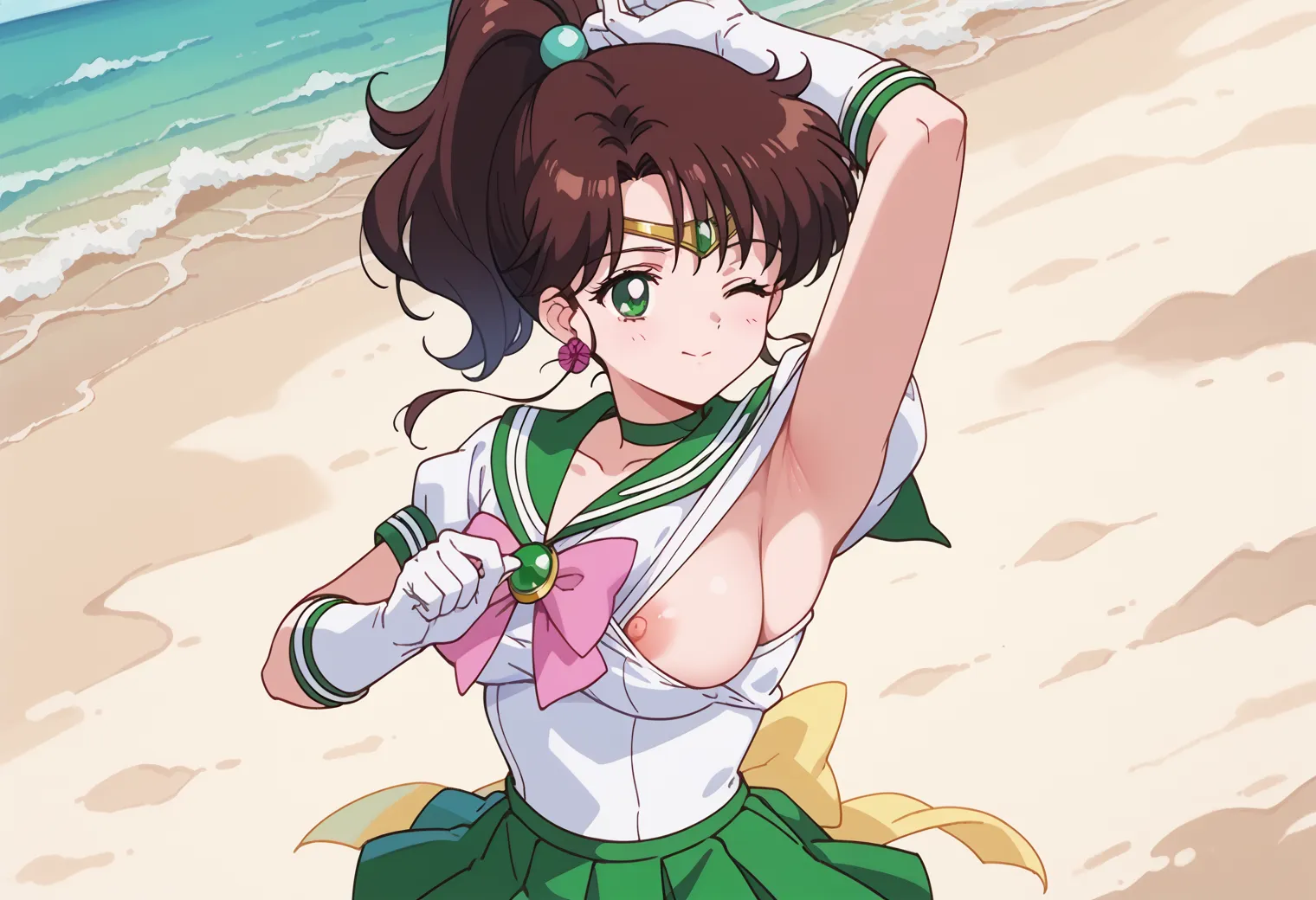 「雷の星！木星を守護にもつ保護の戦士！」が決め台詞な木野まことちゃんのエッチなAI画像380枚！(2ページ目) 33枚目の画像です。