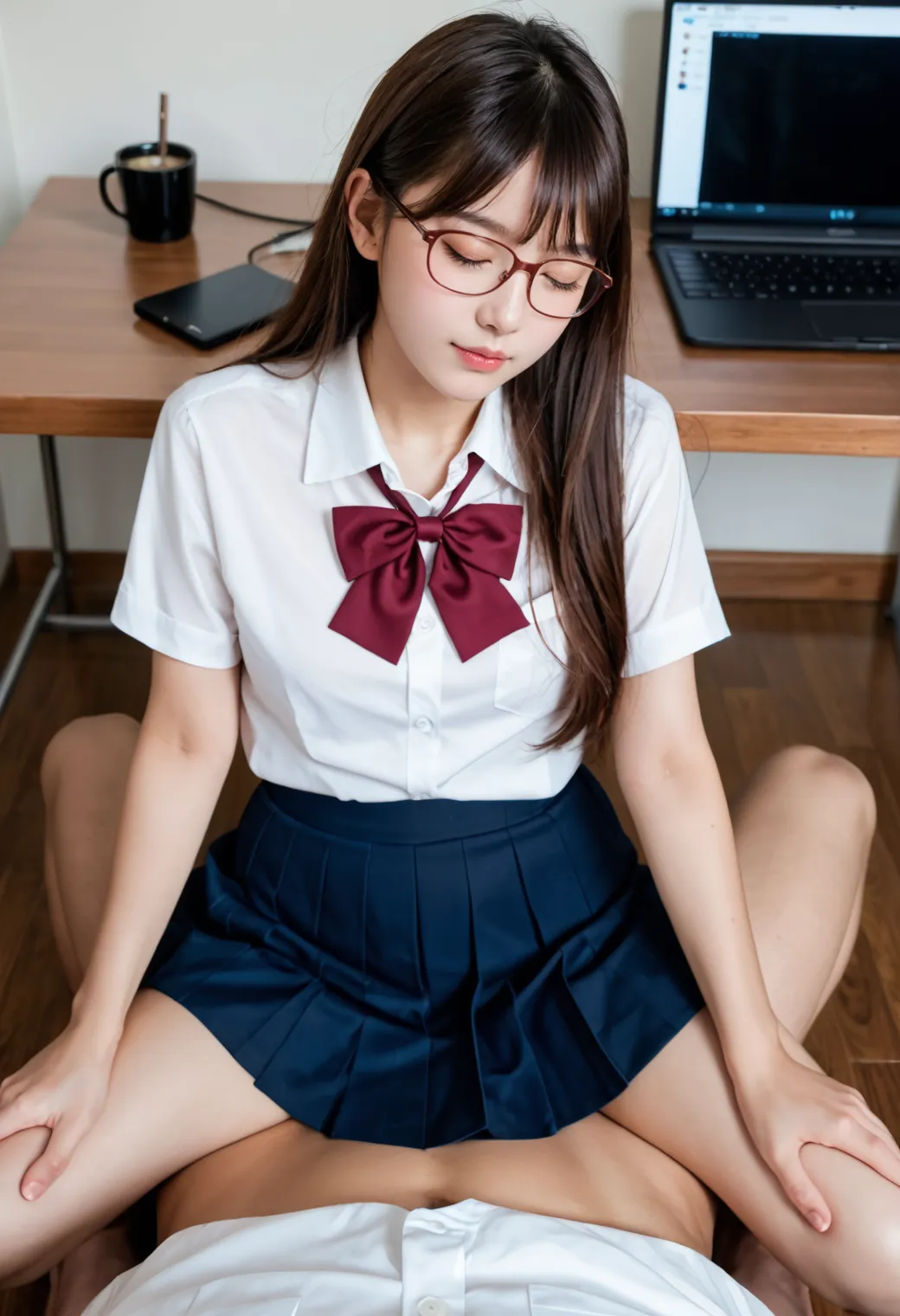 女子校生たちとセックスしまくり？！フェラチオや乱交等とにかく男(チンポ)との絡み重視のAI画像320枚！(4ページ目)の40枚目の画像です。