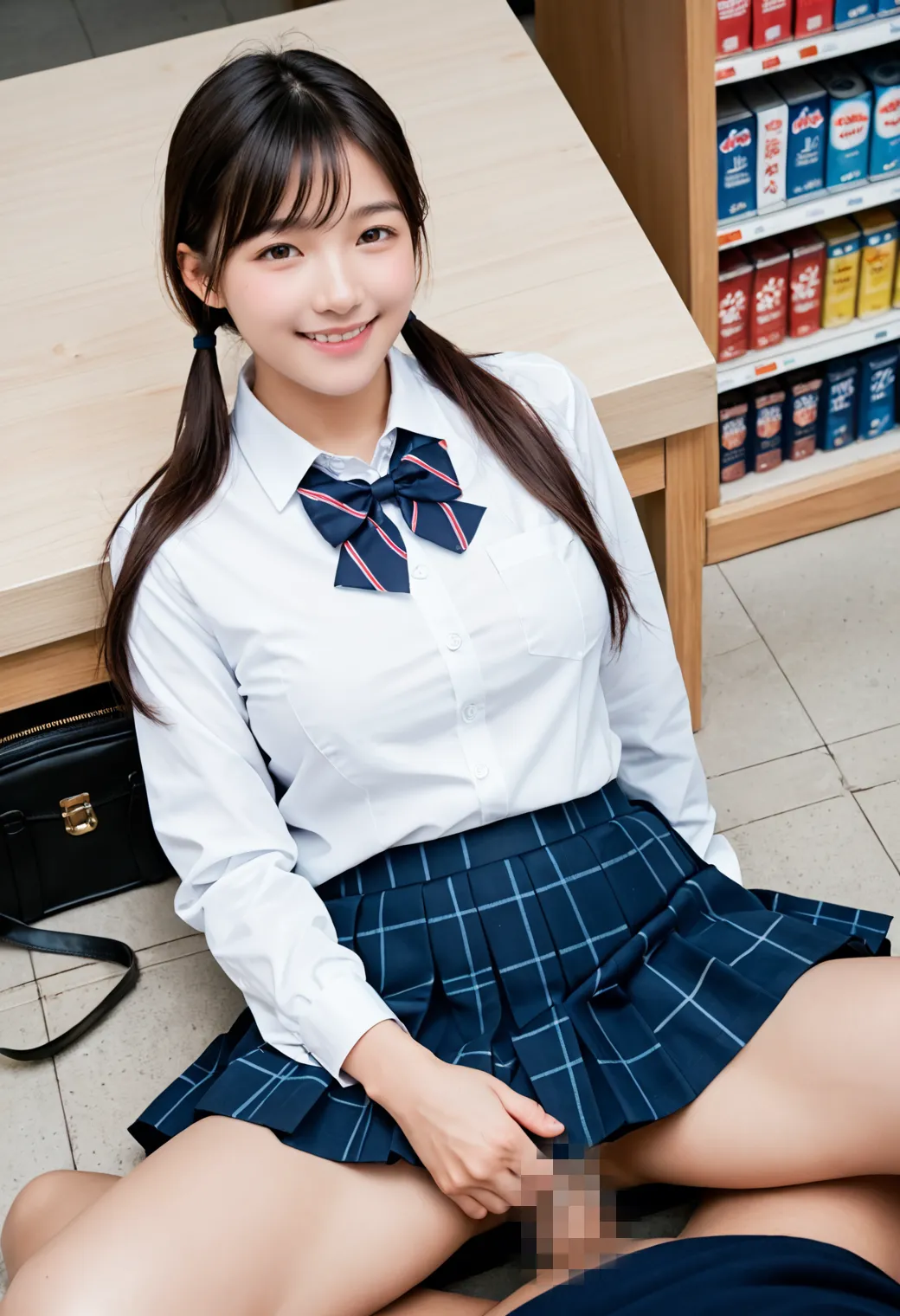 女子校生たちとセックスしまくり？！フェラチオや乱交等とにかく男(チンポ)との絡み重視のAI画像320枚！の27枚目の画像です。