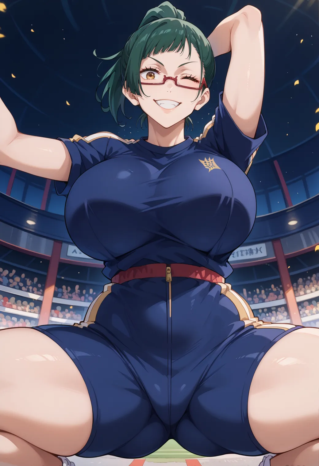 呪術廻戦に登場する美人でポニーテールと眼鏡が特徴な真希ちゃんのAI画像400枚！(6ページ目) 21 image