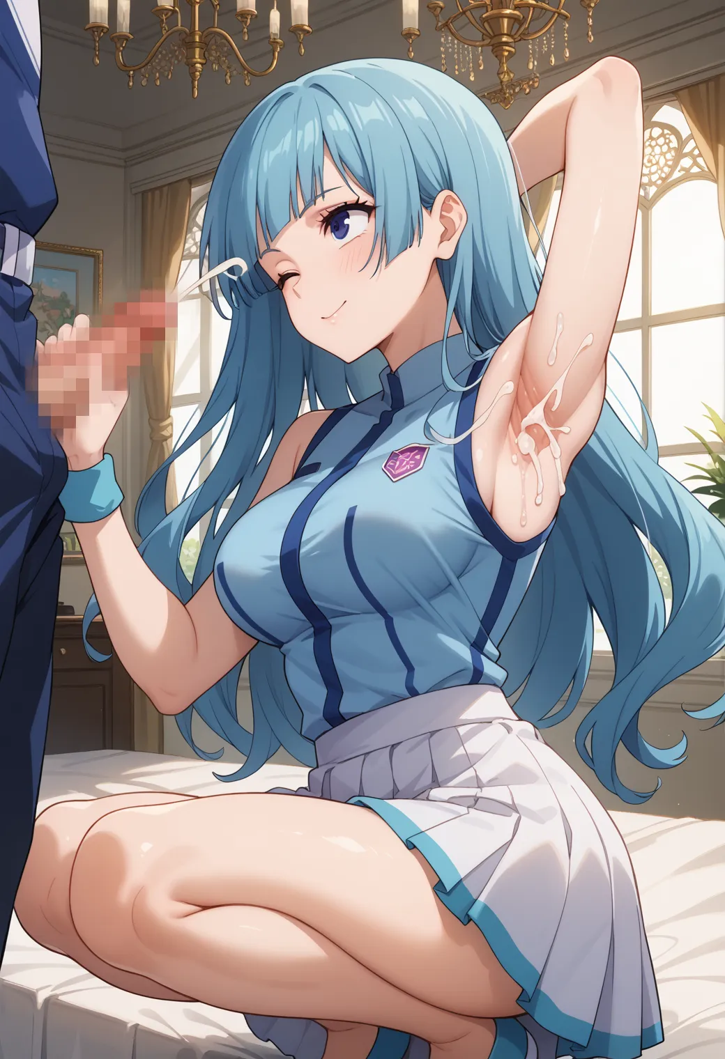 呪術廻戦に登場する真のヒロイン？！青い髪が特徴な霞ちゃんのAI画像450枚！(11ページ目)の32枚目の画像です。