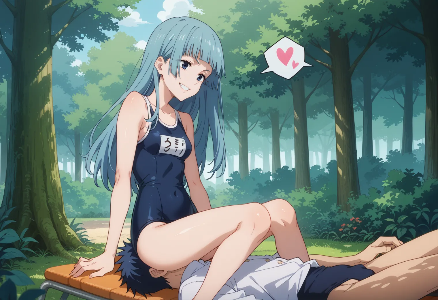 呪術廻戦に登場する真のヒロイン？！青い髪が特徴な霞ちゃんのAI画像450枚！(6ページ目)の11枚目の画像です。