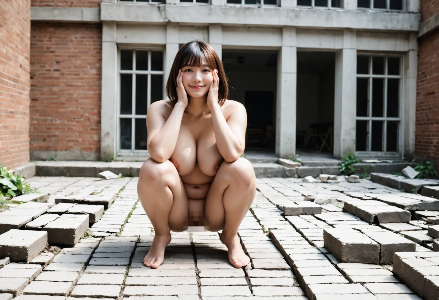 廃墟と美女とエロをテーマにしたAI画像400枚！(10ページ目)の40枚目の画像です。