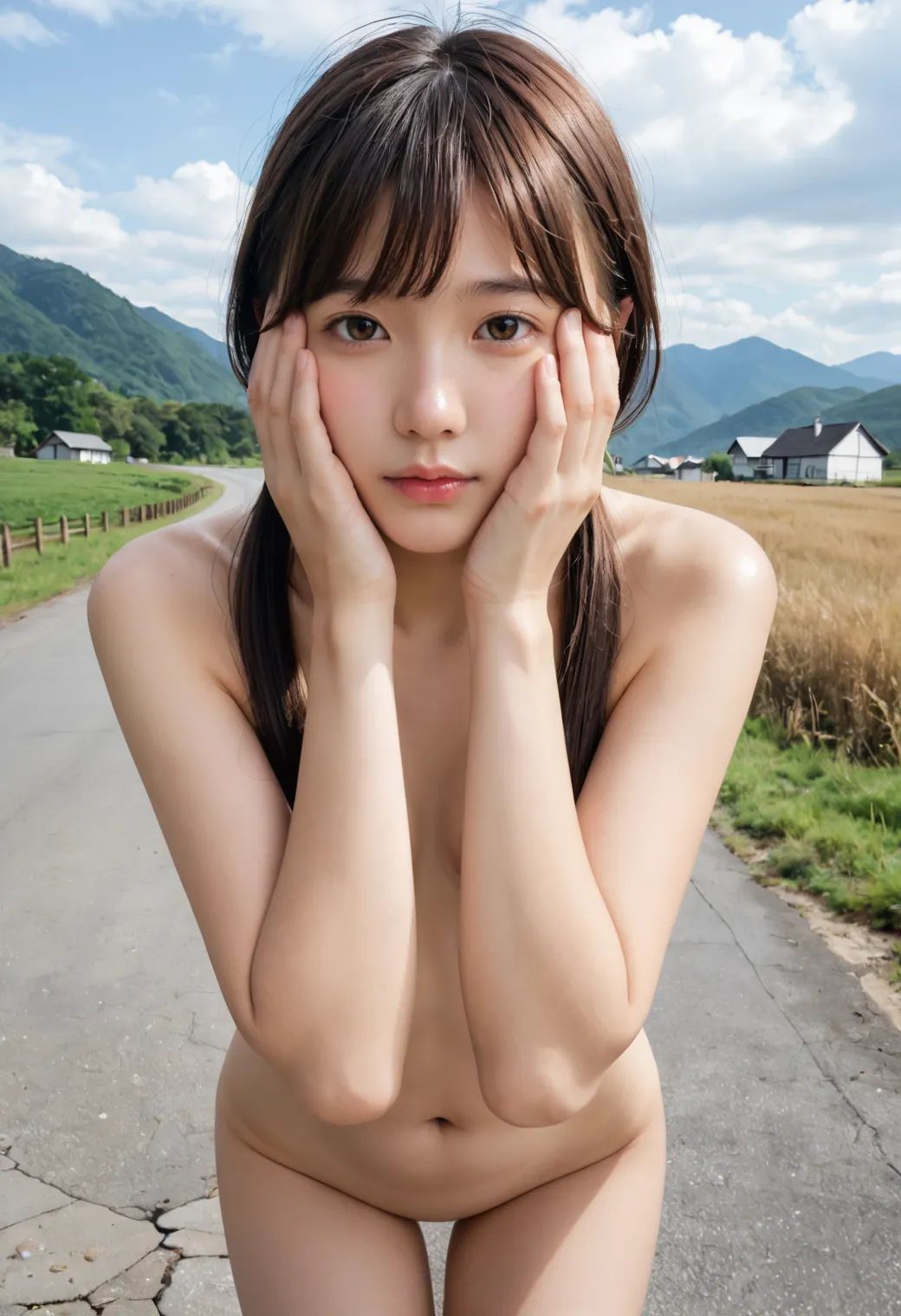 AIが描く田舎の童顔貧乳女子のエッチな画像409枚！(9ページ目)の30枚目の画像です。