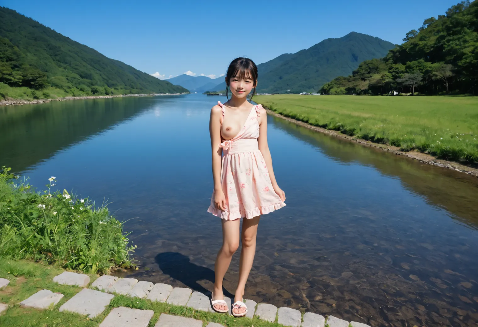 AIが描く田舎の童顔貧乳女子のエッチな画像409枚！(2ページ目)の7枚目の画像です。
