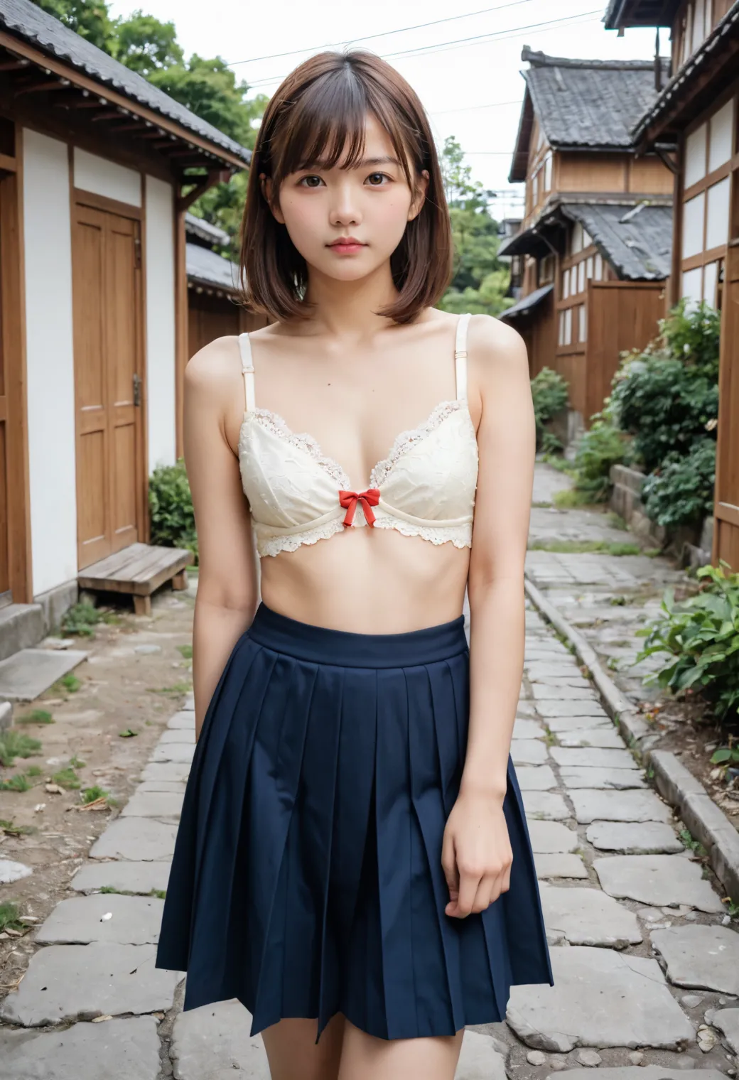 AIが描く田舎の童顔貧乳女子のエッチな画像409枚！(4ページ目)の13枚目の画像です。