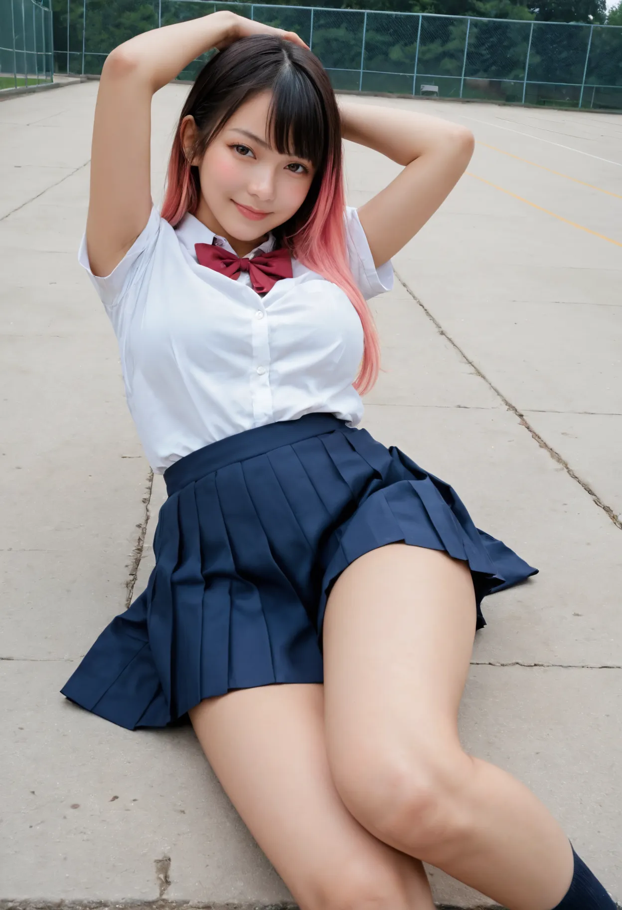 セクシーで可愛いAI女子校生たちのエッチな画像300枚！(5ページ目)の10枚目の画像です。
