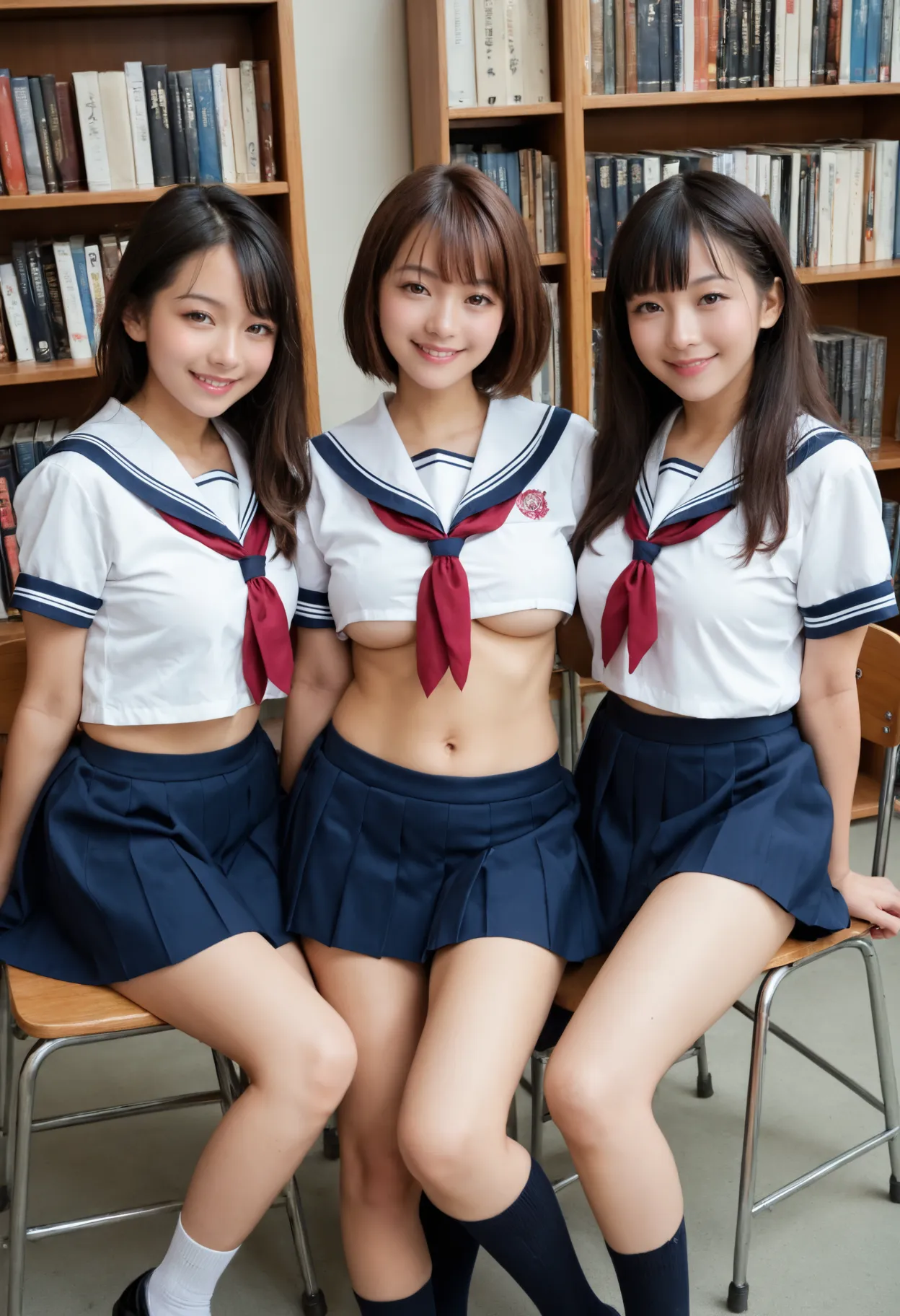 セクシーで可愛いAI女子校生たちのエッチな画像300枚！(8ページ目)の3枚目の画像です。