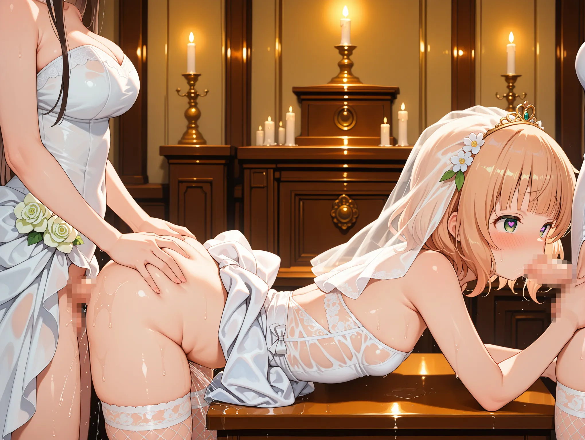 チンポが生えた女の子同士で百合セックスしているエッチなAI画像115枚！(3PVer.)(2ページ目)の34枚目の画像です。