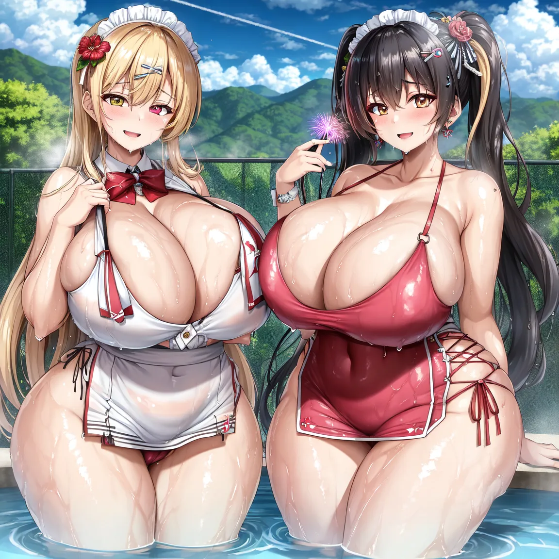 思わずデッッッ！？と叫びたくなる二次爆乳・超乳百合画像50枚！の28枚目の画像です。