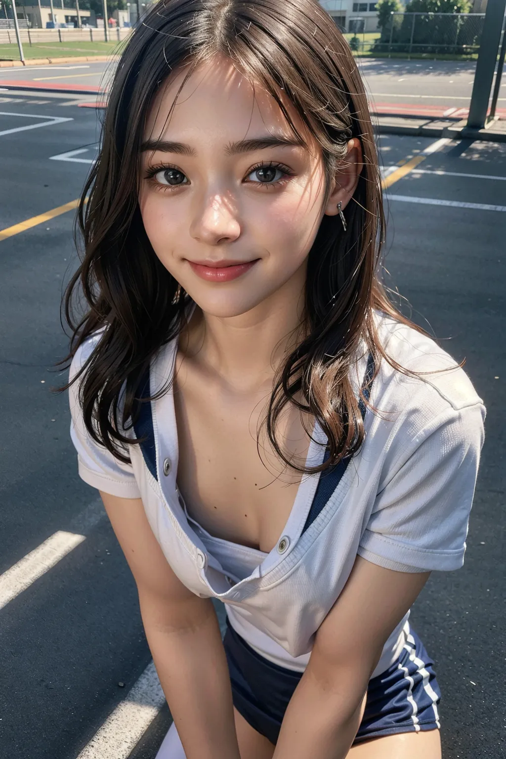 【AIチラリ】パンチラ胸チラエロ画像100枚まとめ！こ、これがラッキースケベというやつか(ﾄﾞｷﾄﾞｷ_次ページのエロ画像