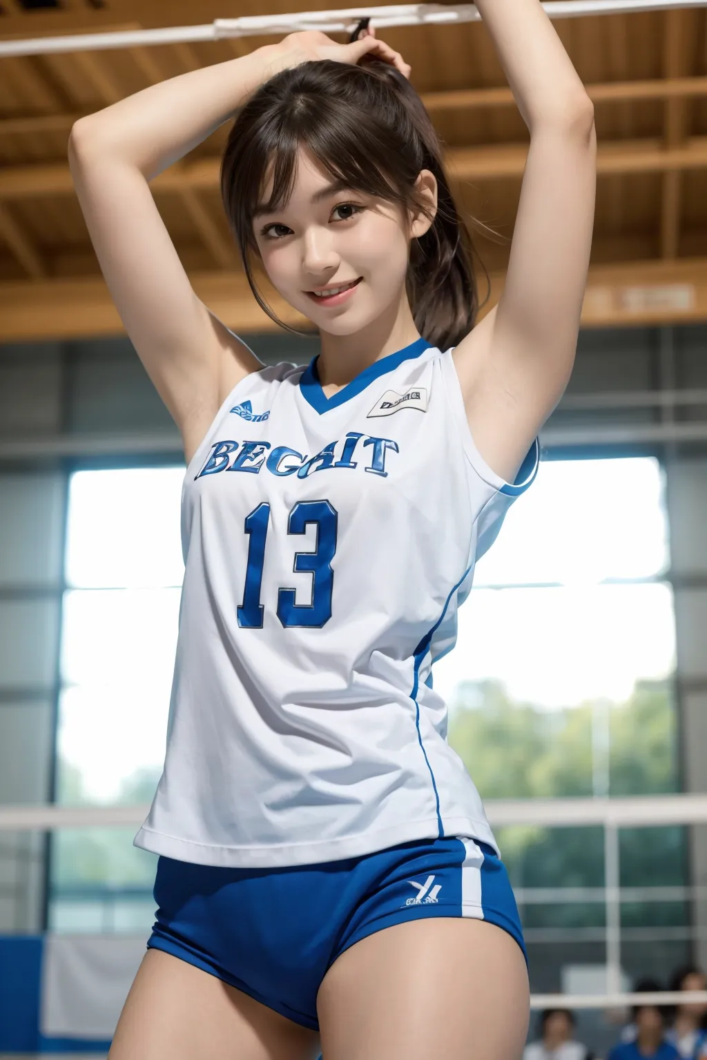 JKバレーボール部エロ画像200枚まとめ！美少女達の部活中写真集をAIで作成！エッチなサービスショットもあるよ！(4ページ目)の6枚目の画像です。