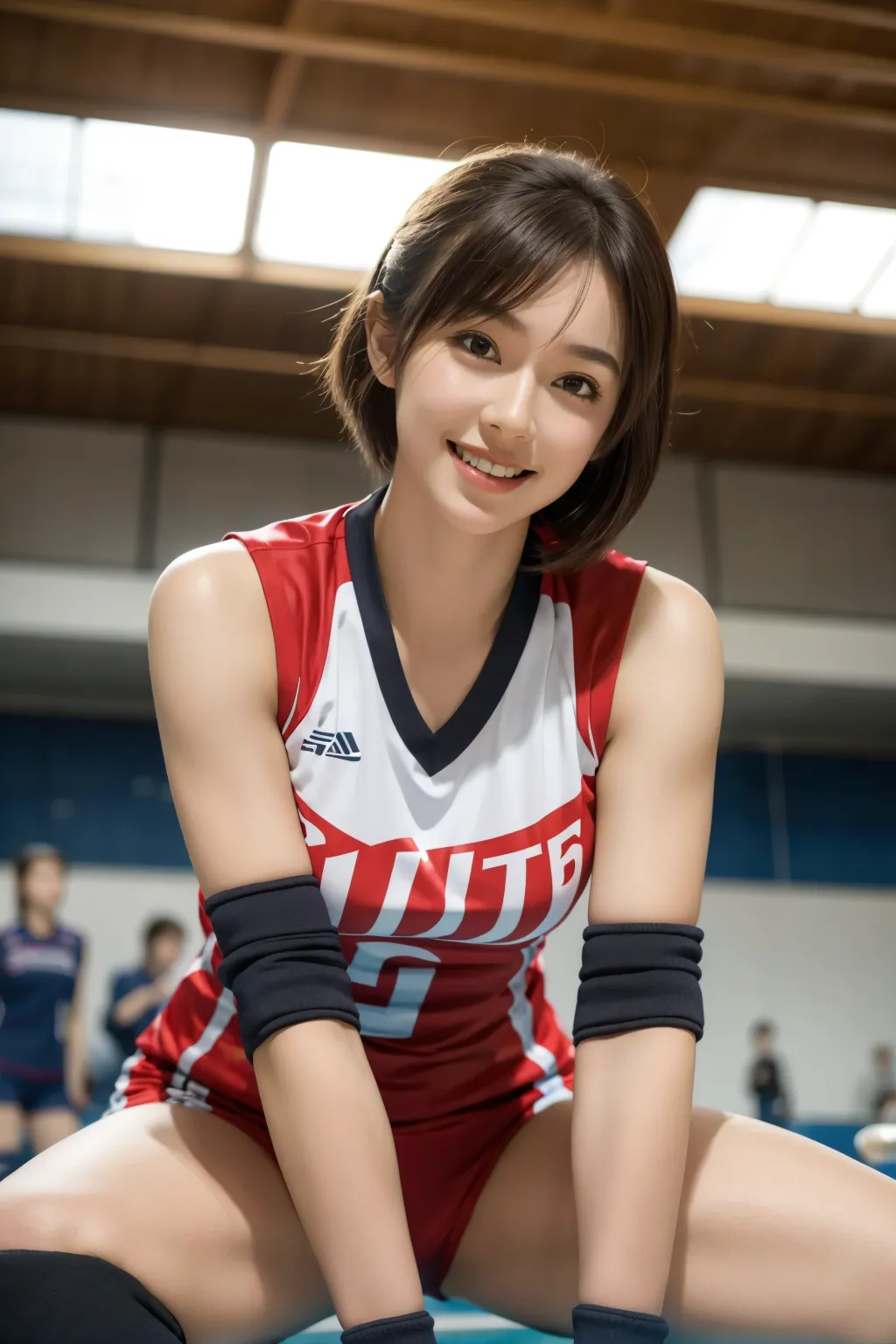JKバレーボール部エロ画像200枚まとめ！美少女達の部活中写真集をAIで作成！エッチなサービスショットもあるよ！の11枚目の画像です。