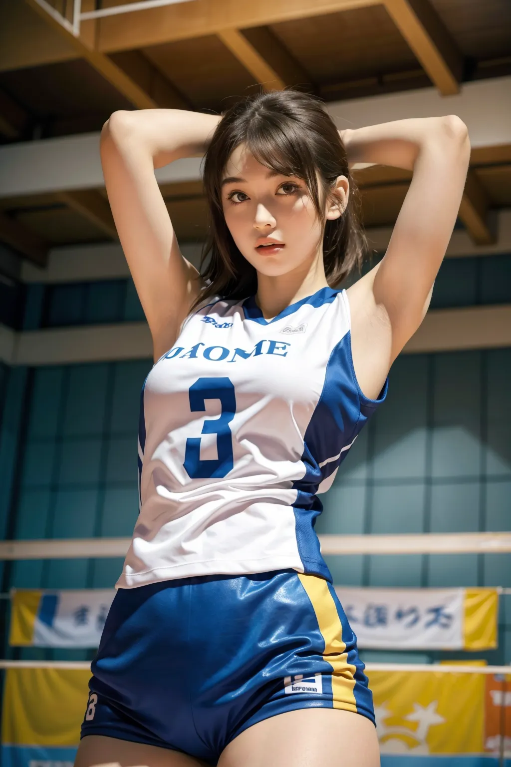 JKバレーボール部エロ画像200枚まとめ！美少女達の部活中写真集をAIで作成！エッチなサービスショットもあるよ！(4ページ目)の20枚目の画像です。