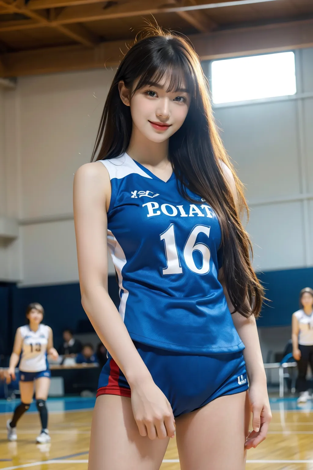 JKバレーボール部エロ画像200枚まとめ！美少女達の部活中写真集をAIで作成！エッチなサービスショットもあるよ！(4ページ目)の21枚目の画像です。