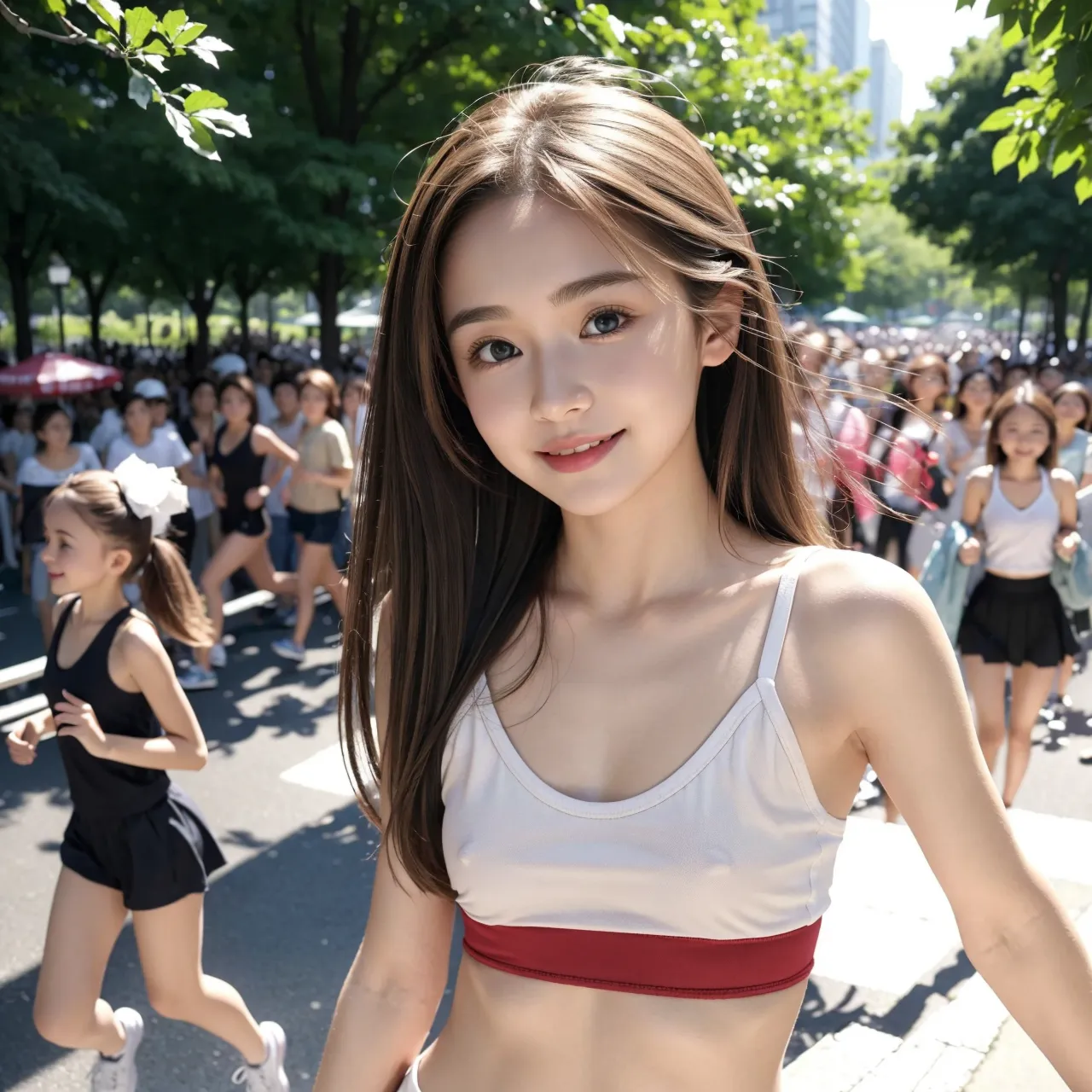 露出貧乳童顔女性エロ画像214枚まとめ！人前でエロエロボディを見せつけちゃう変態女子たちの画像集！(5ページ目)の31枚目の画像です。